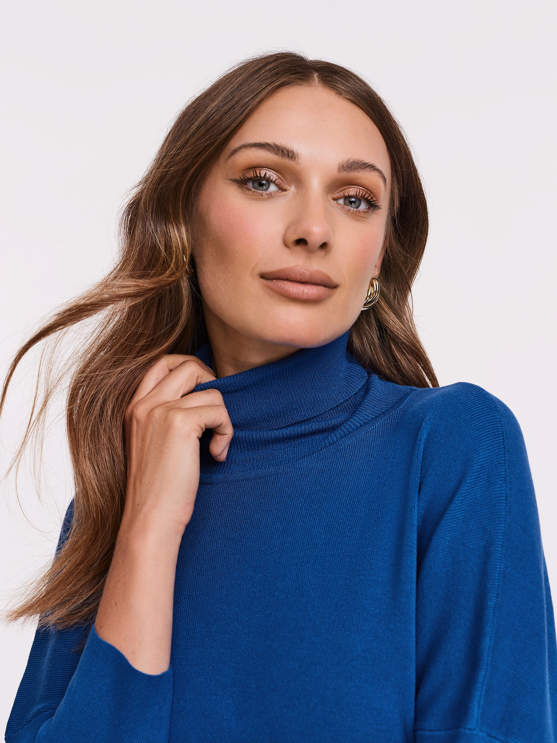 Cornflower turtleneck sweater