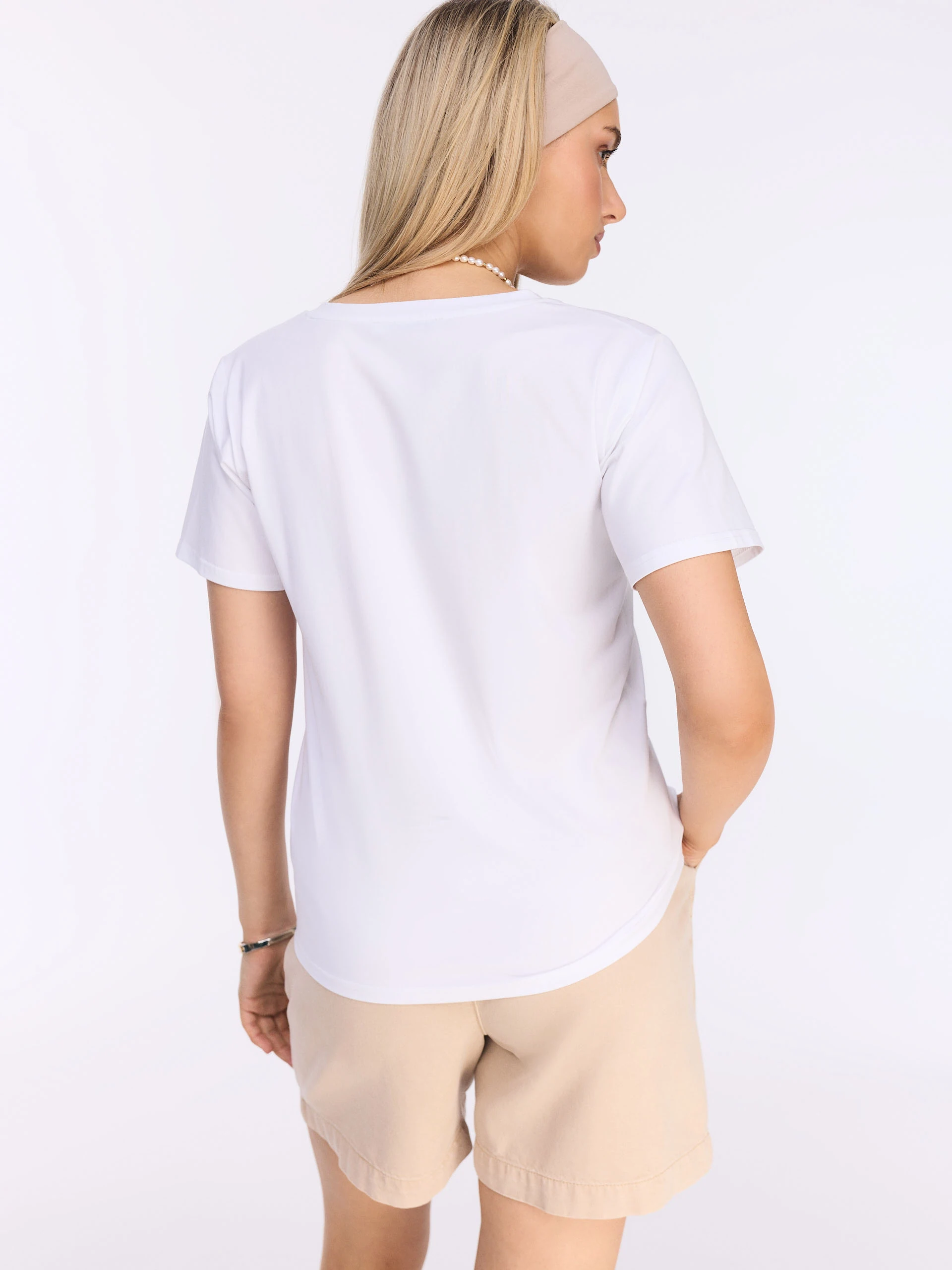 White blouse with a V-neck