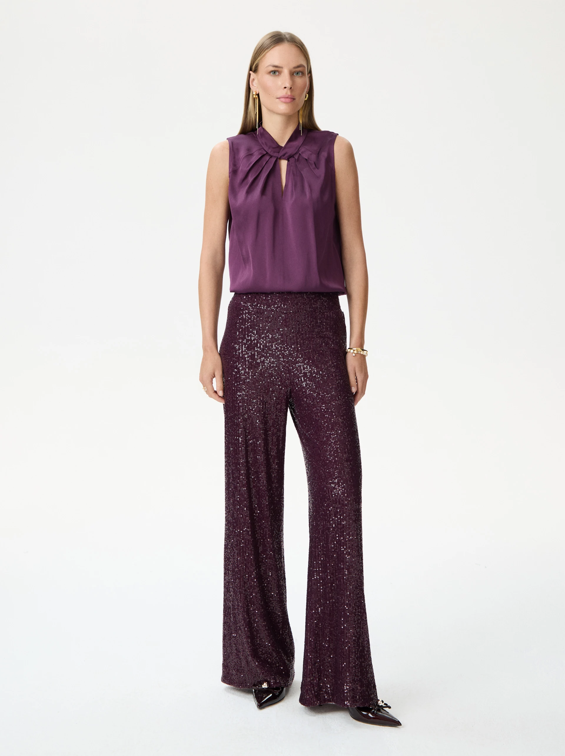 Elegant burgundy blouse
