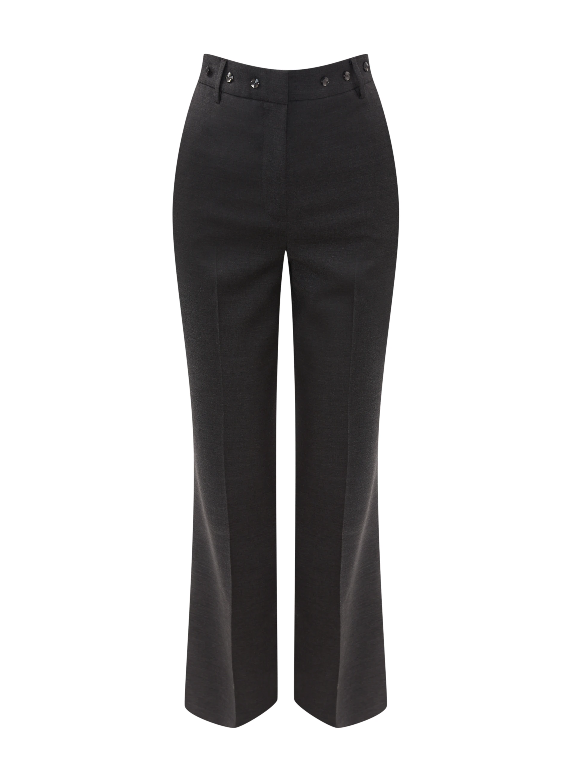 Dark gray elegant pants with straight legs