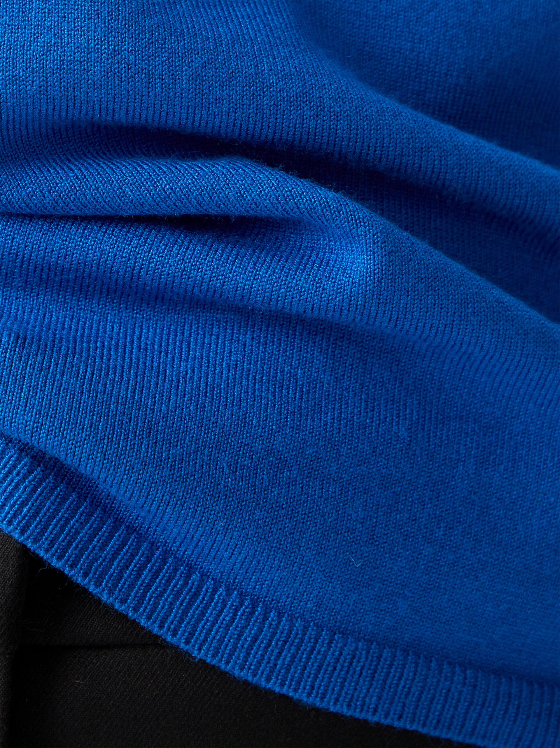Cornflower blue turtleneck sweater