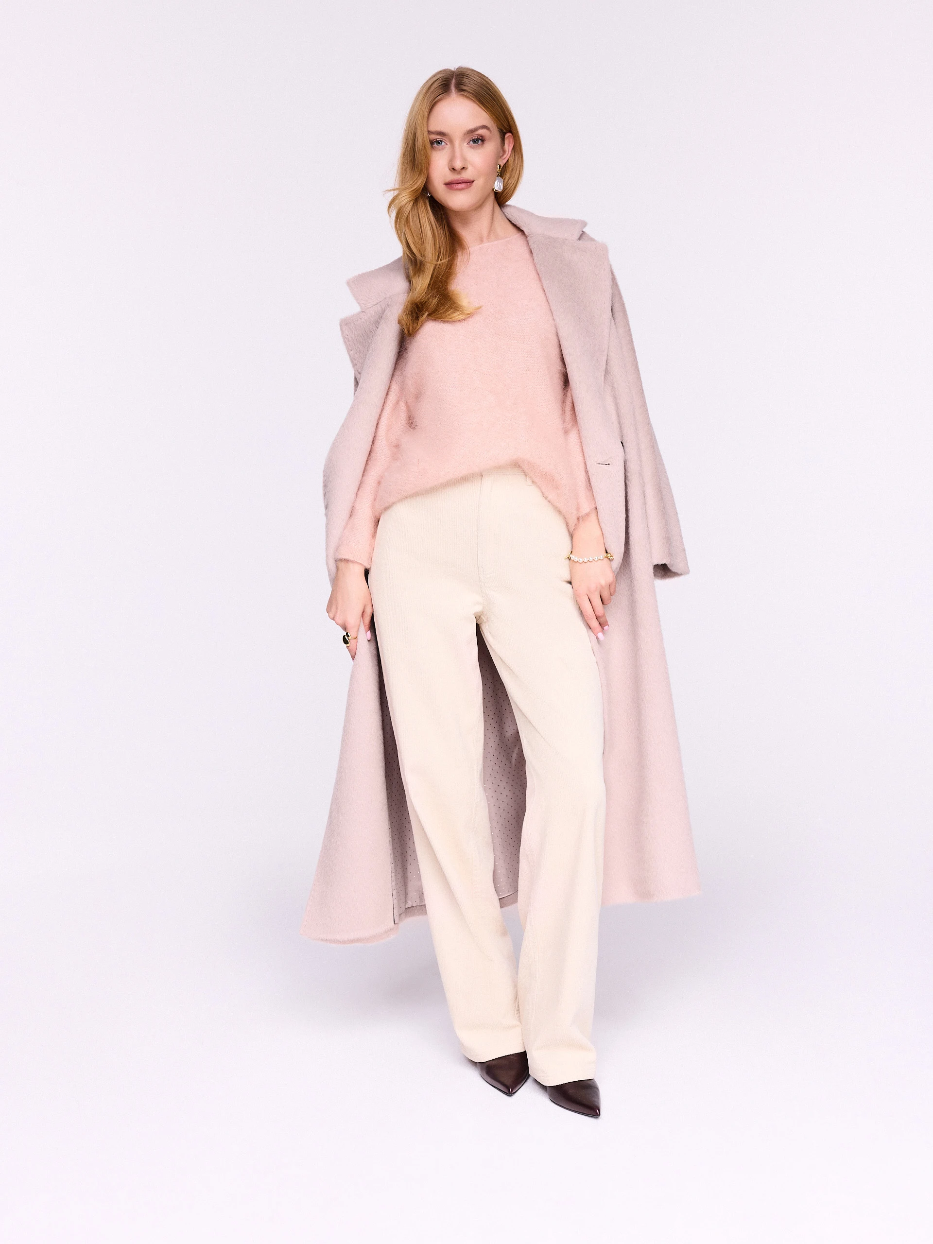 Powder pink delicate mohair sweater