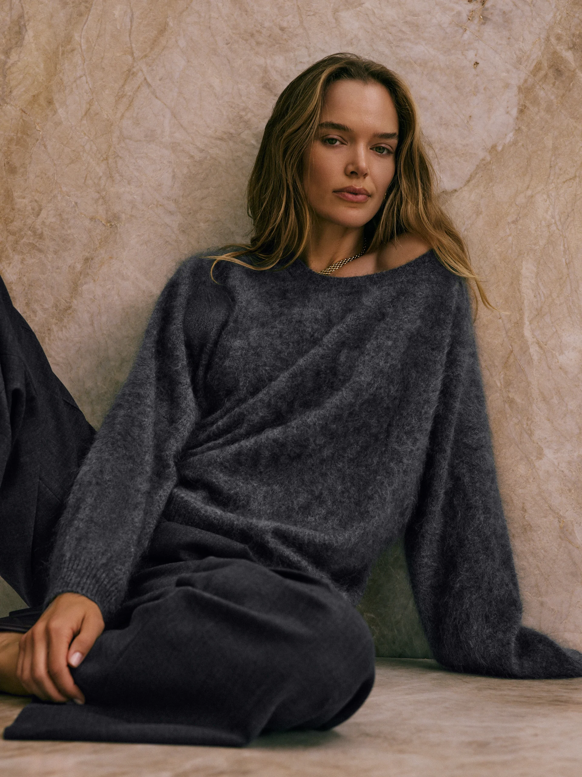 Dark gray cashmere sweater