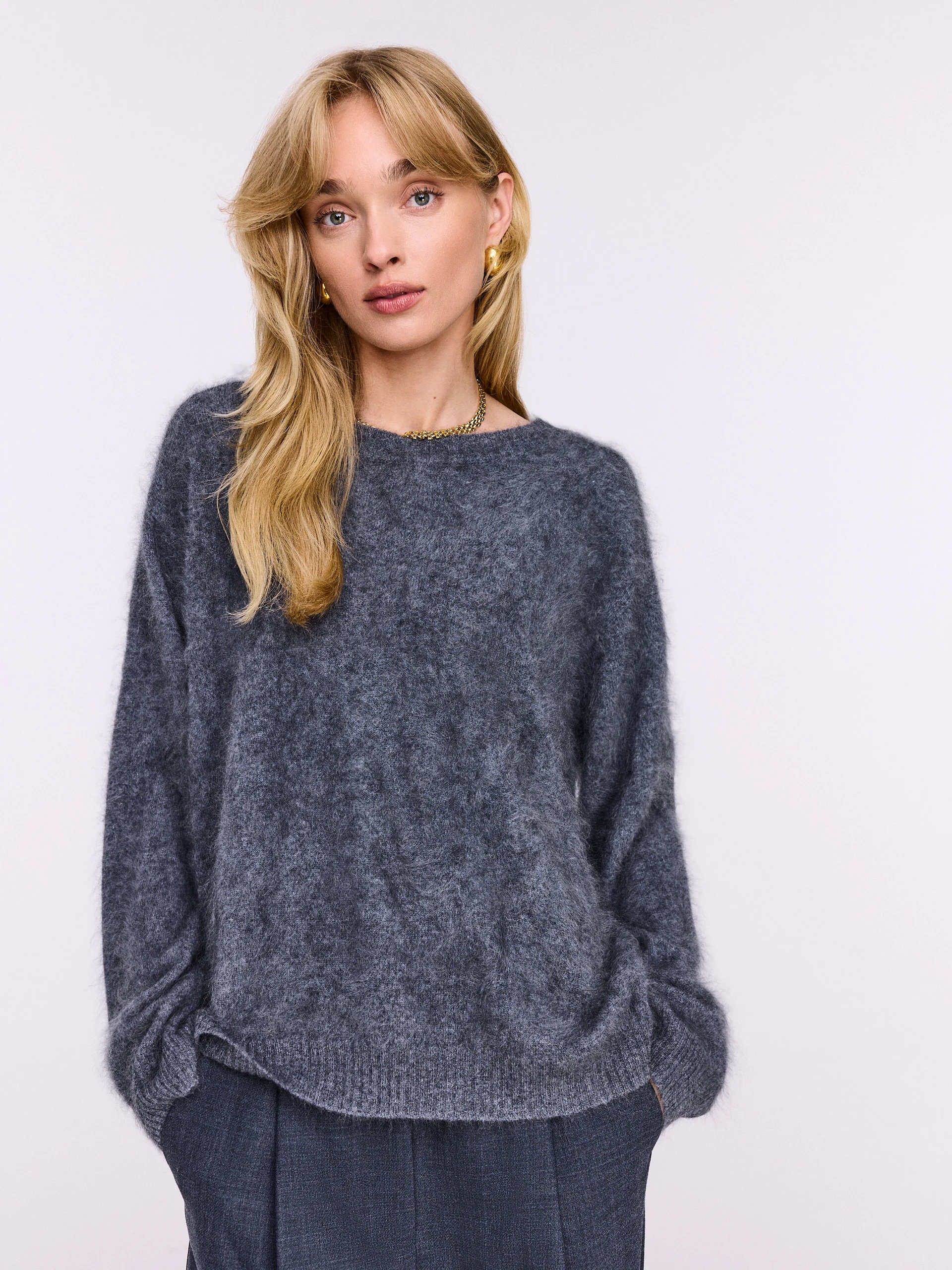 Dark gray cashmere sweater