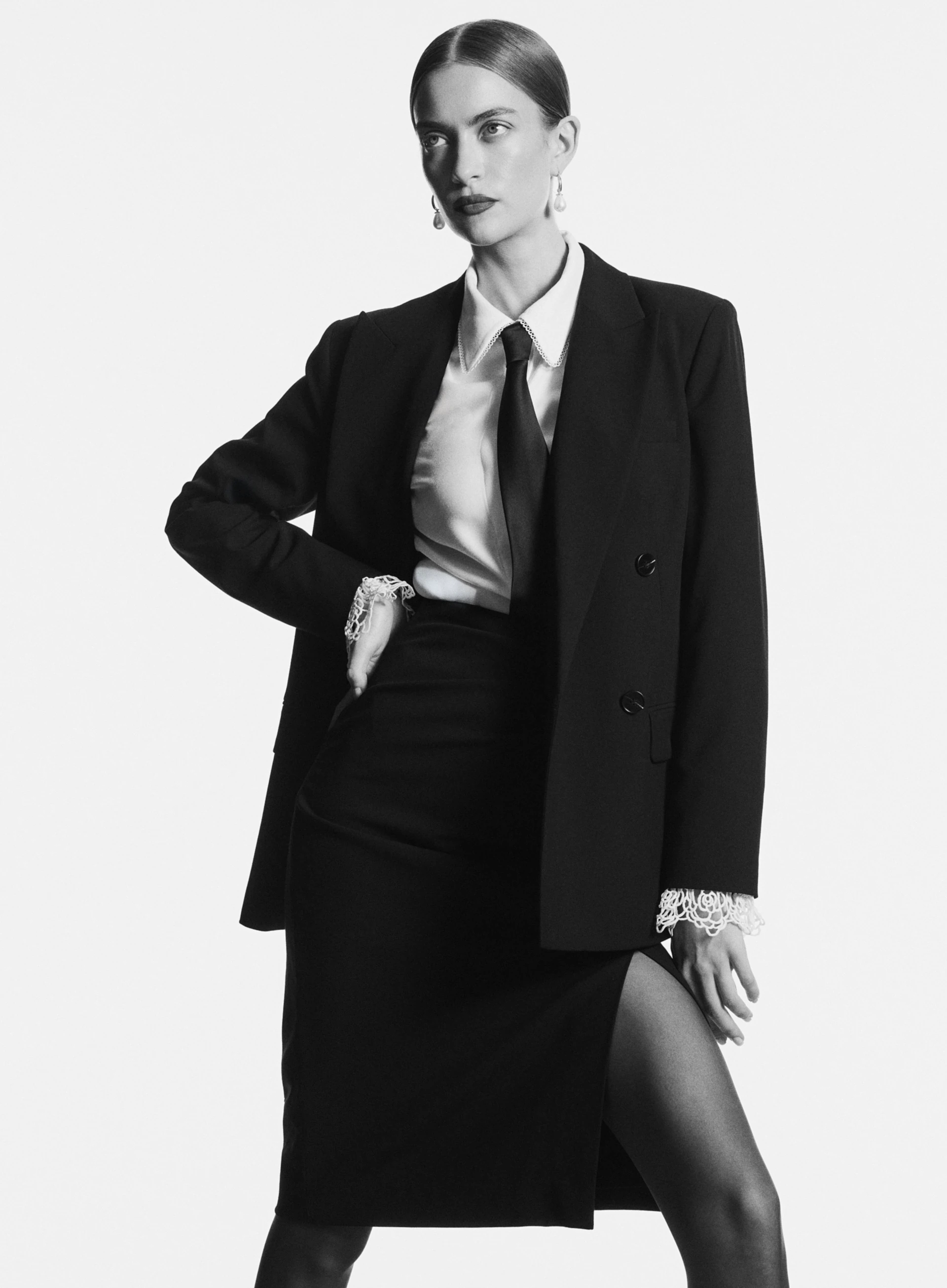 Elegant double-breasted jacket