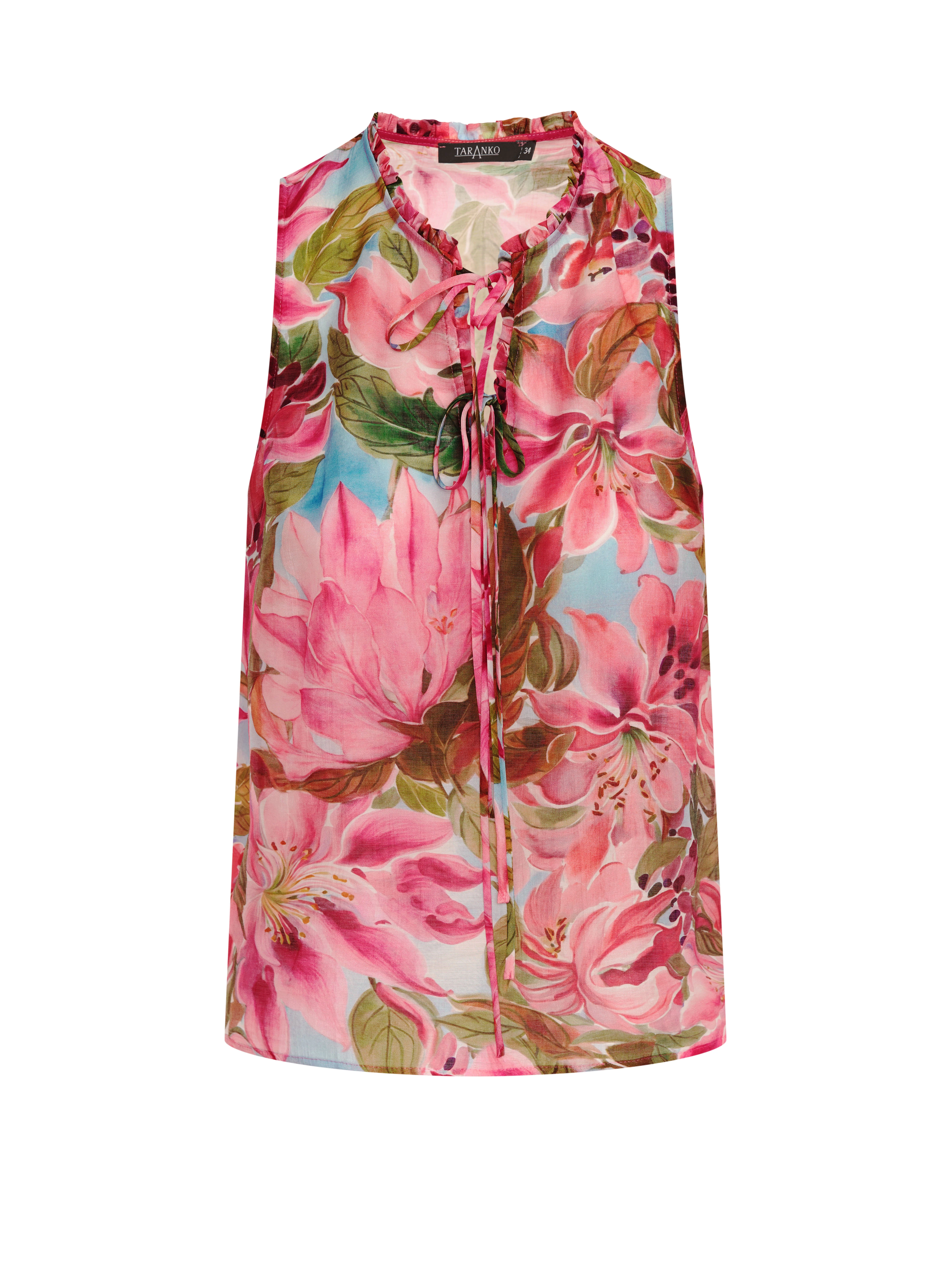 Colorful blouse with a floral print