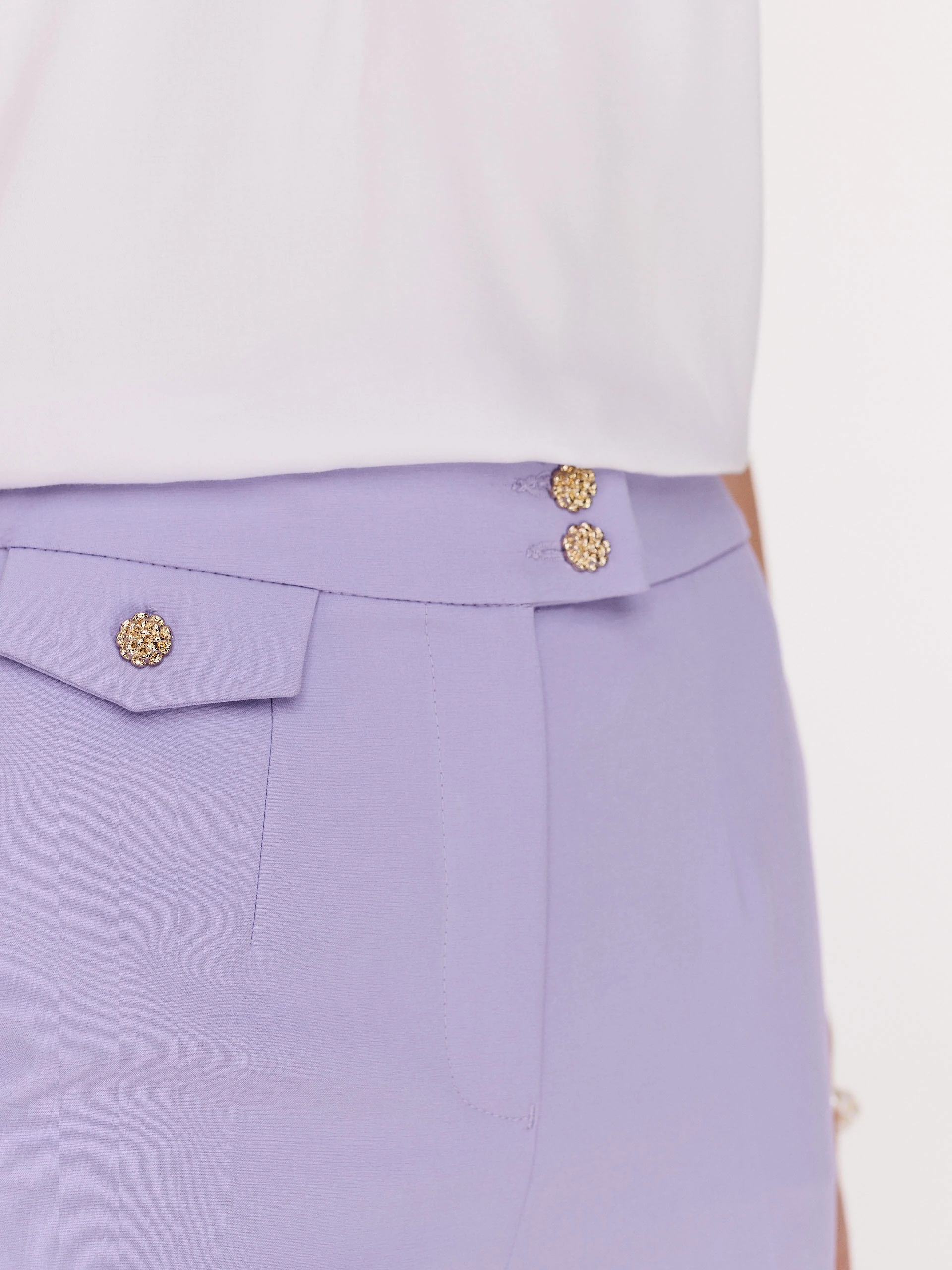 Long lilac viscose pants