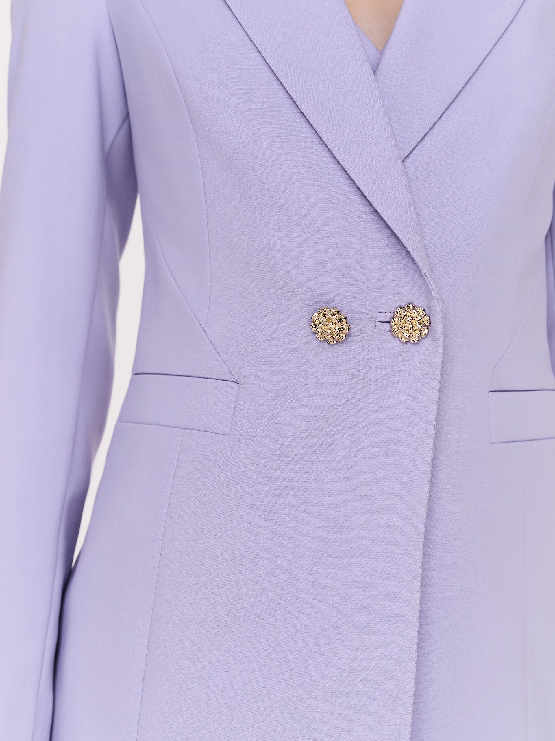 Lilac elegant jacket with decorative buttons