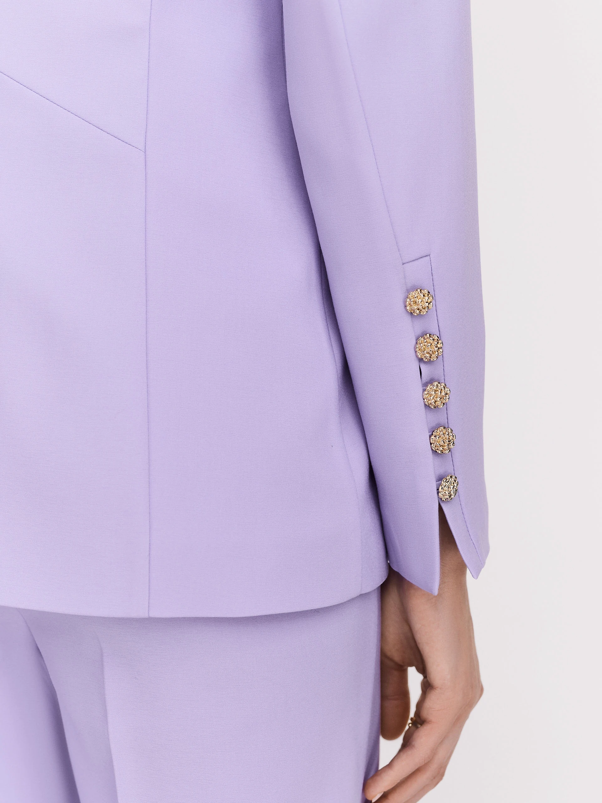 Lilac elegant jacket with decorative buttons