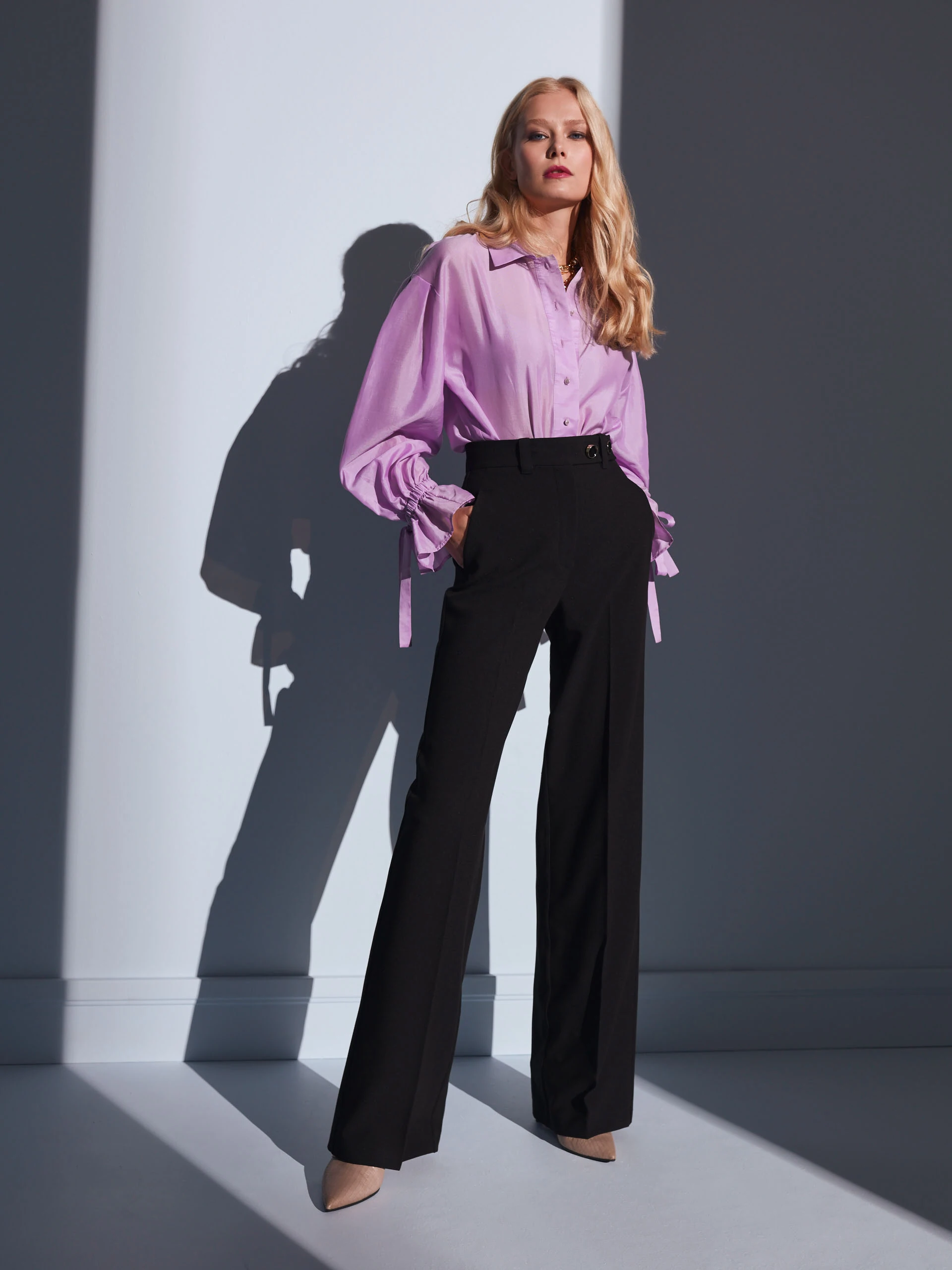 Wide suit trousers