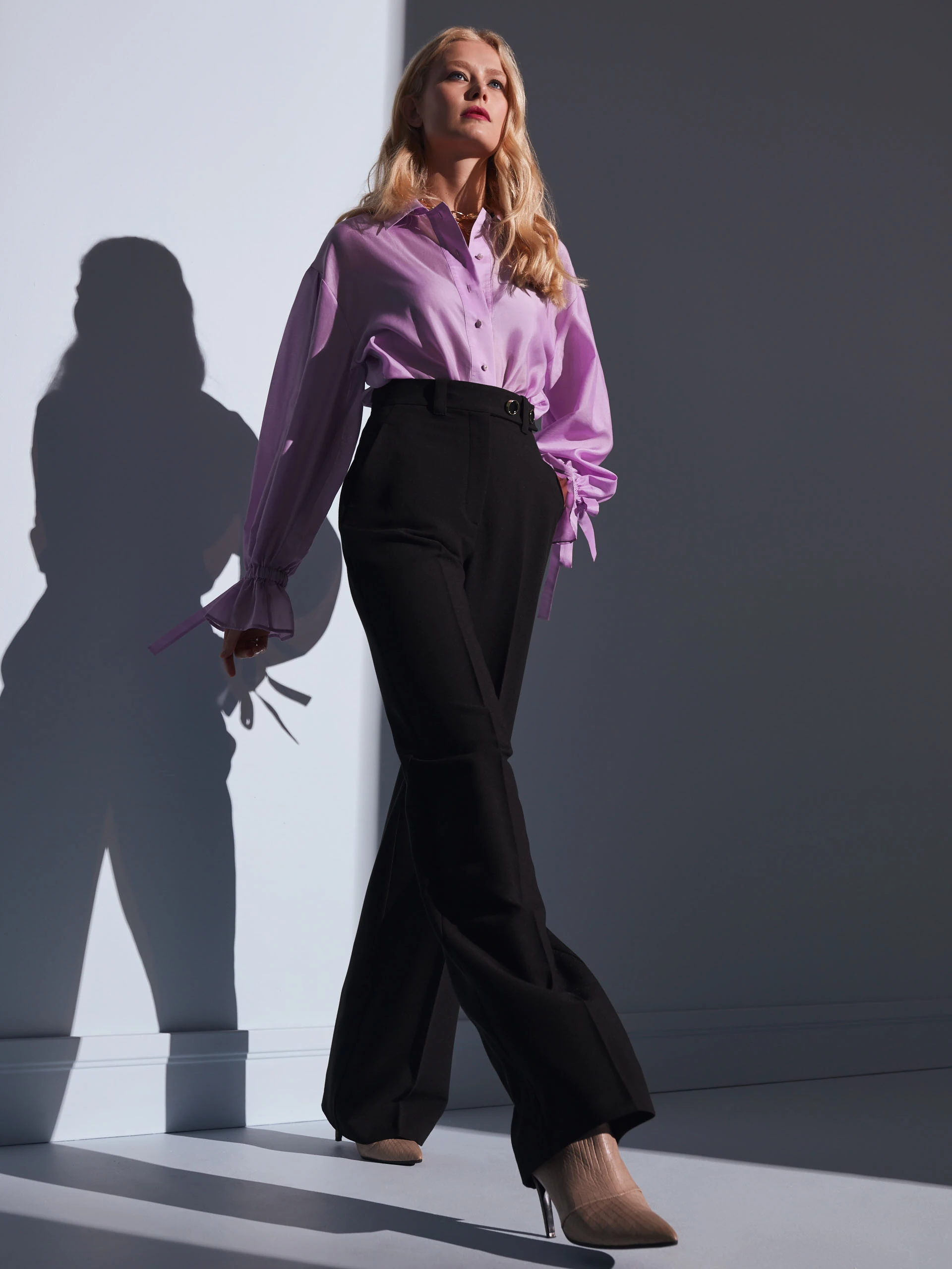 Wide suit trousers
