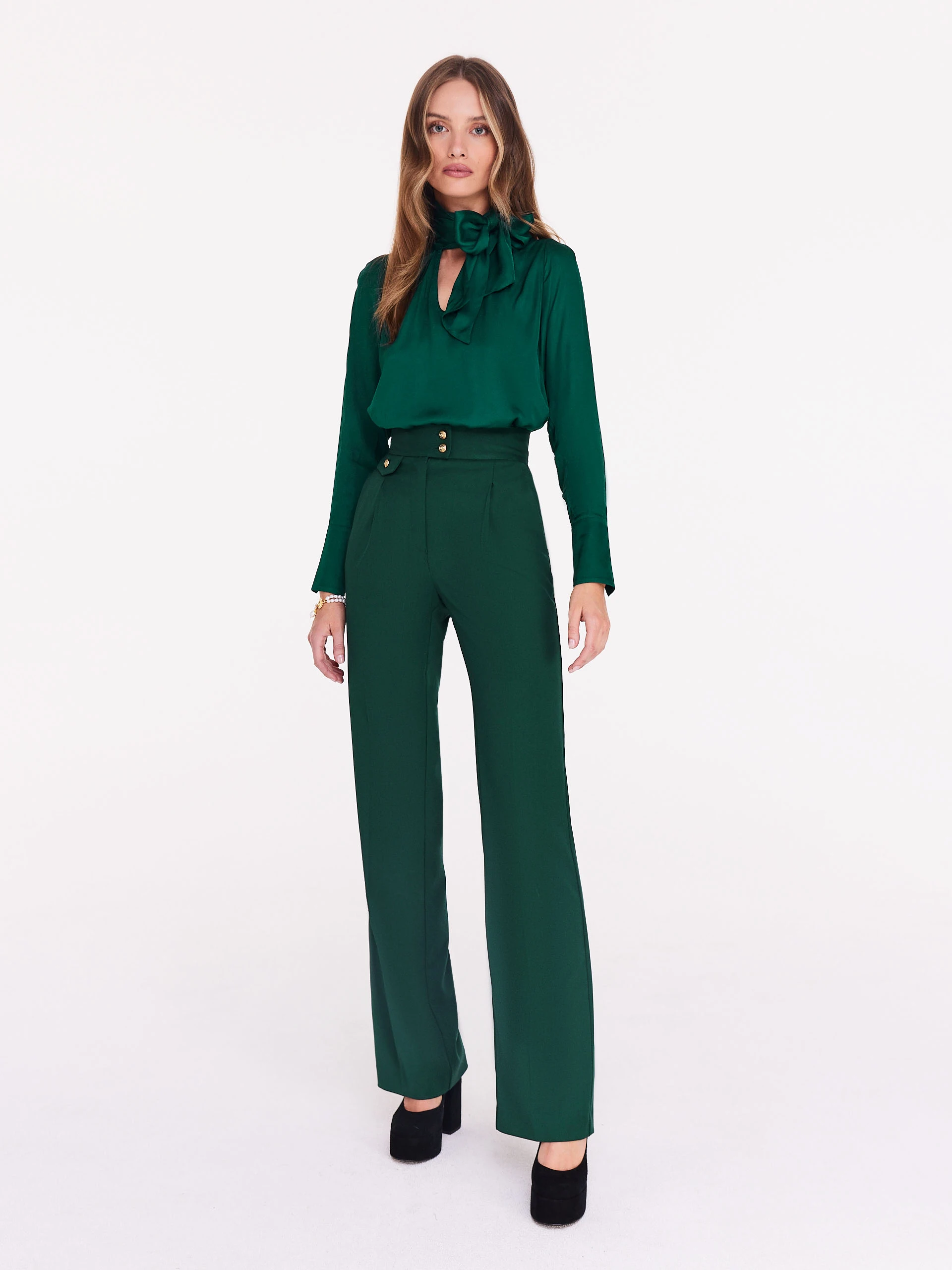 Dark green high-waisted cigarillos