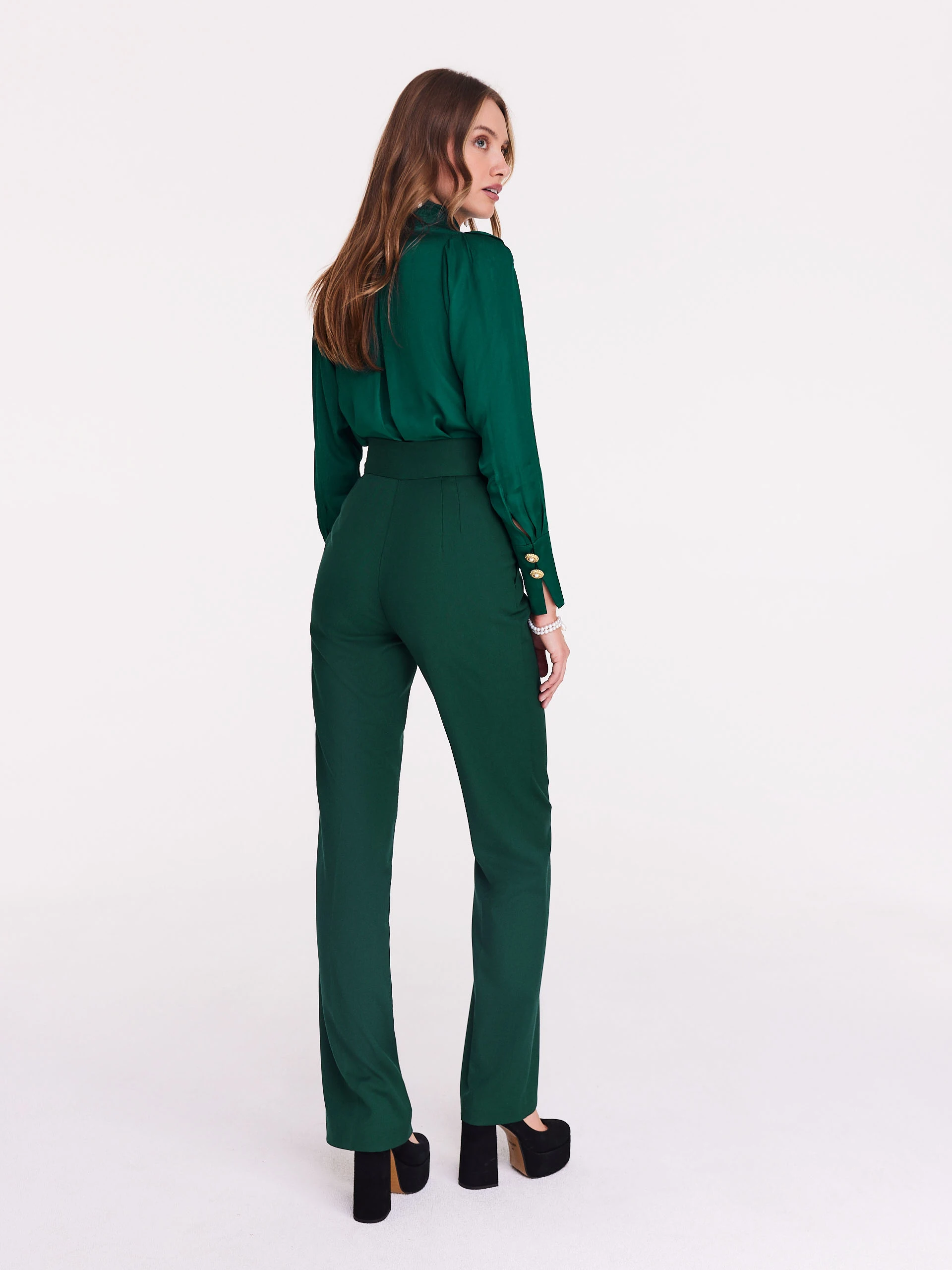 Dark green high-waisted cigarillos