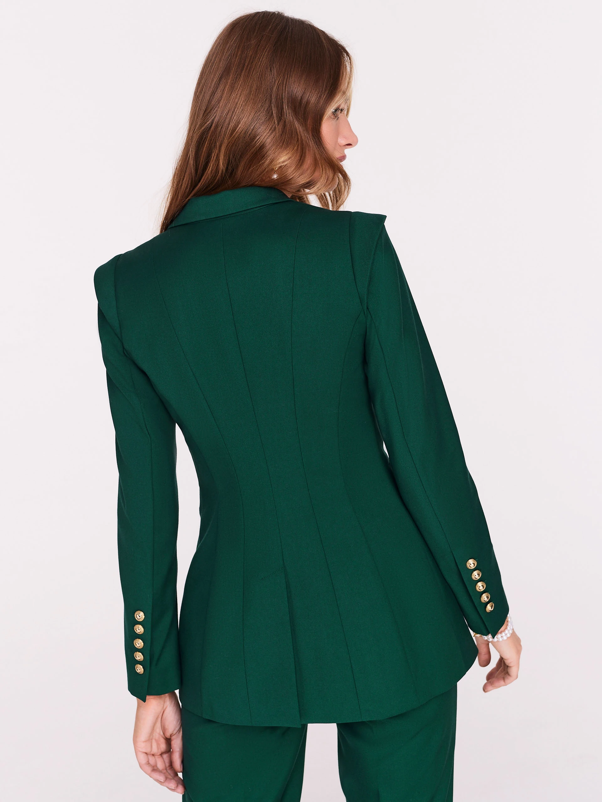 Elegant green single button jacket