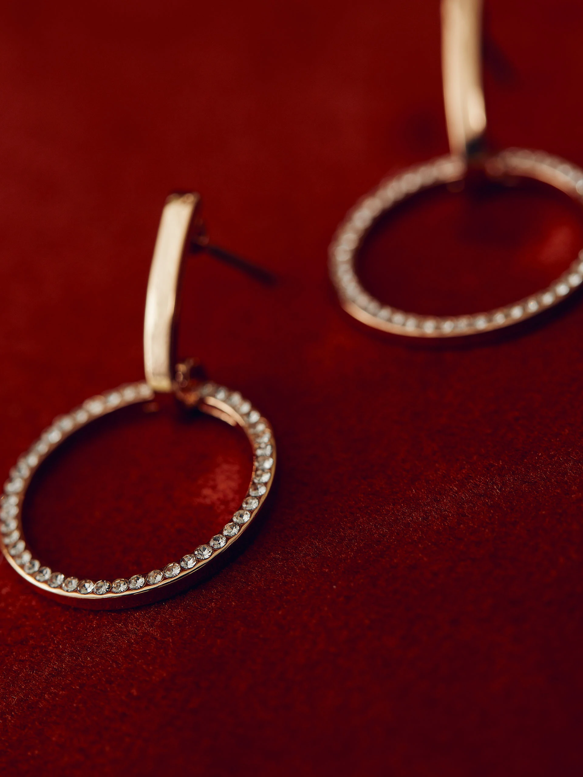 EARRINGS DECORATED WITH CRYSTALS