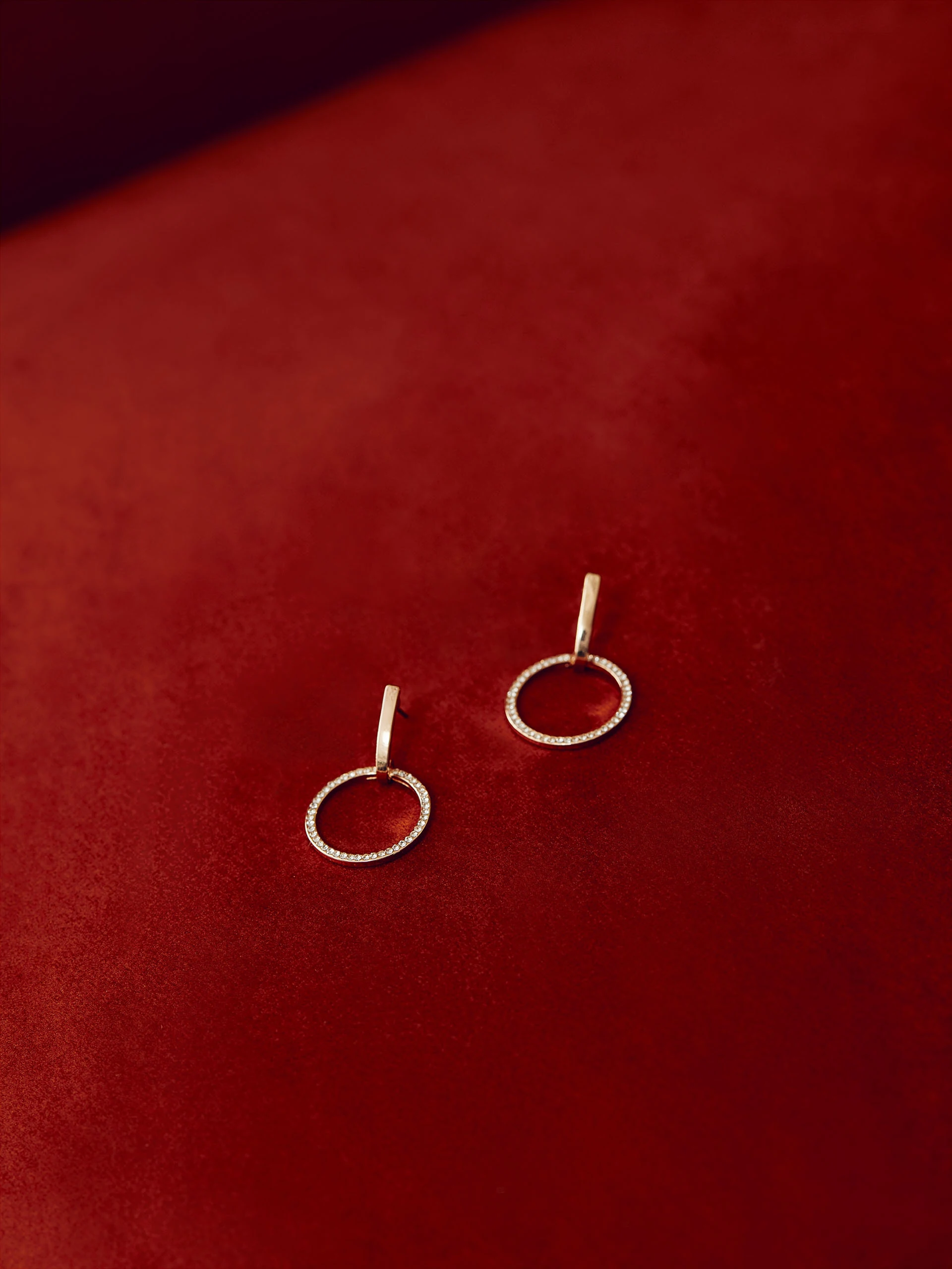 EARRINGS DECORATED WITH CRYSTALS