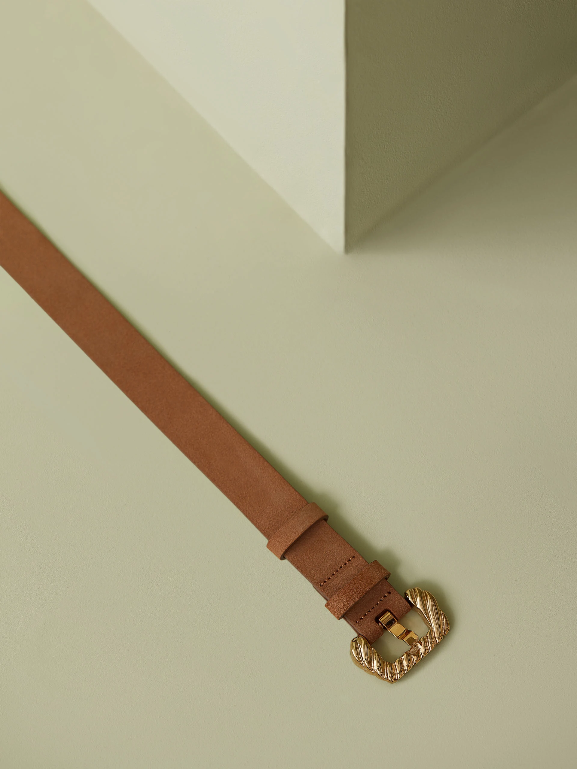 SUEDE BELT WITH BUCKLE