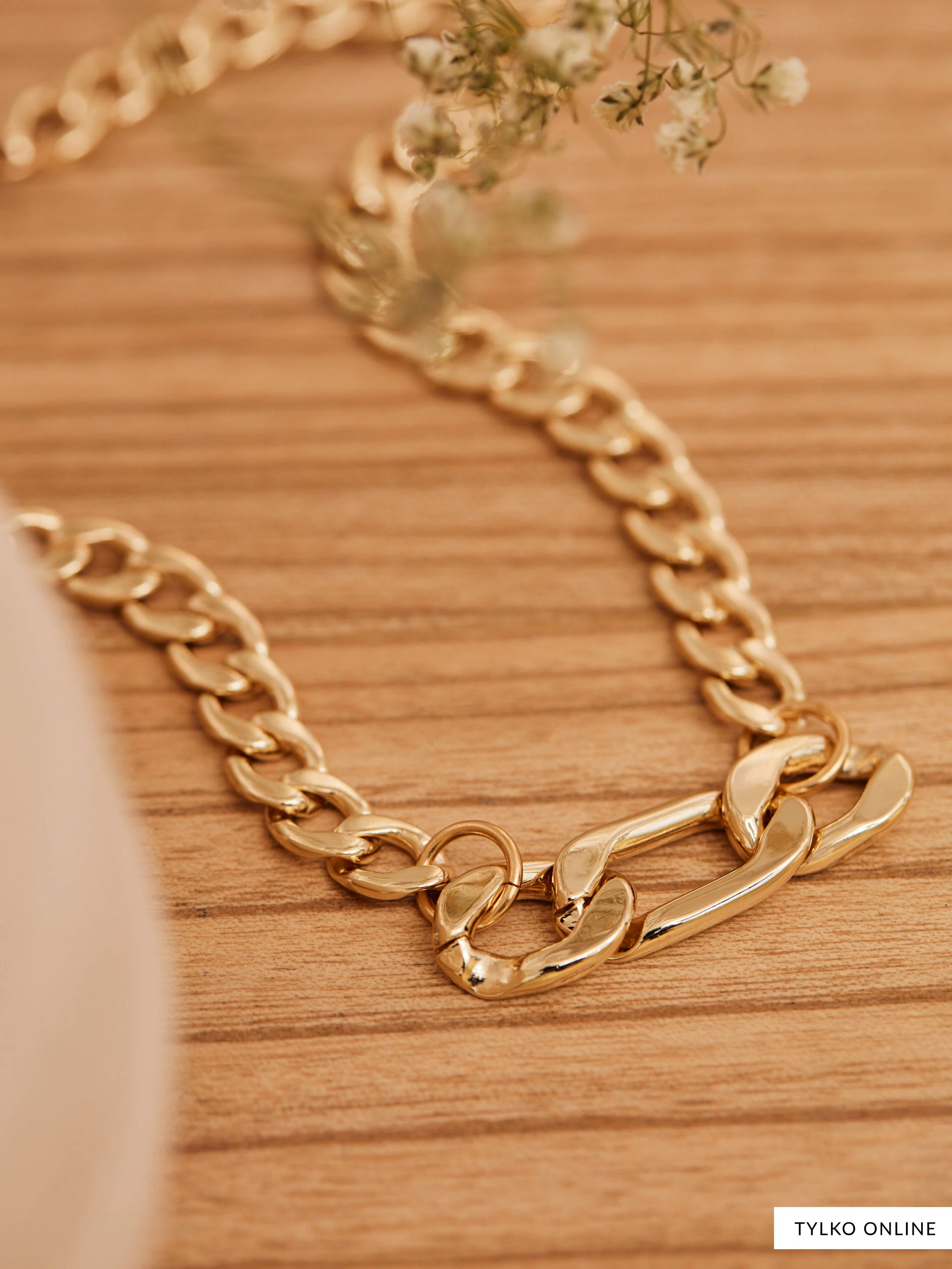 GOLD CHAIN WITH LARGE MESH
