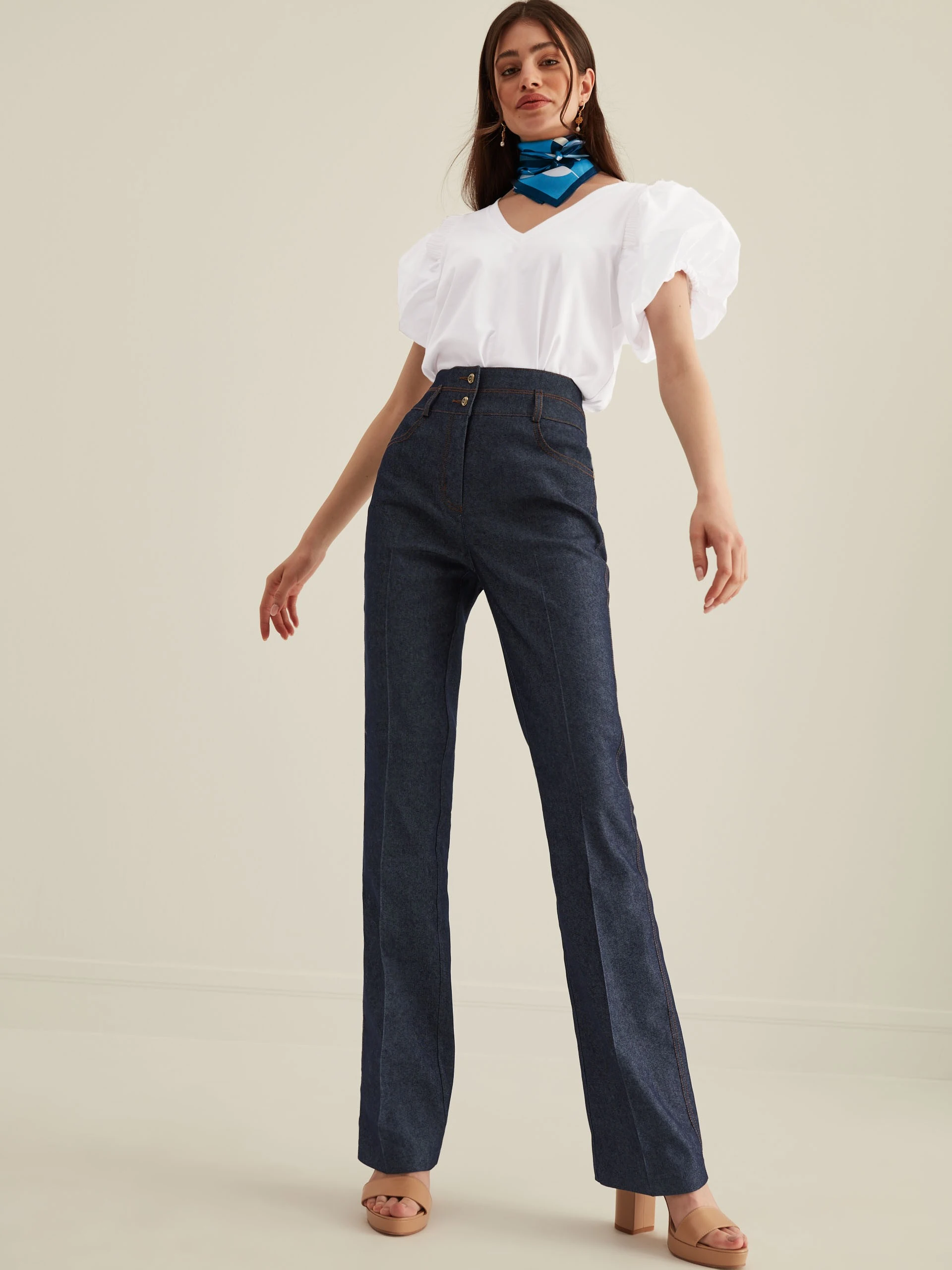 BLUE SILK GAVROSHKA