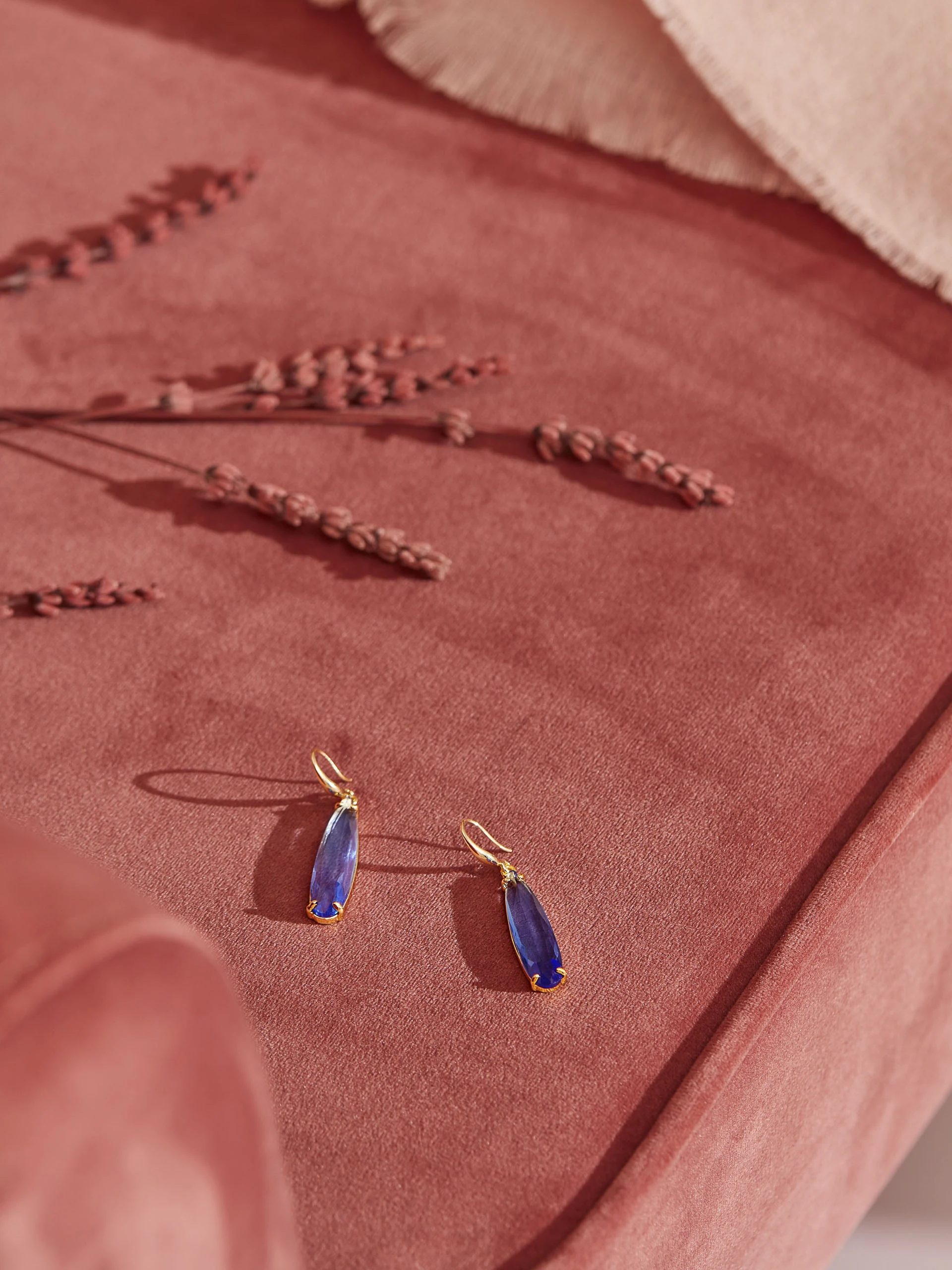 LONG BLUE EARRINGS