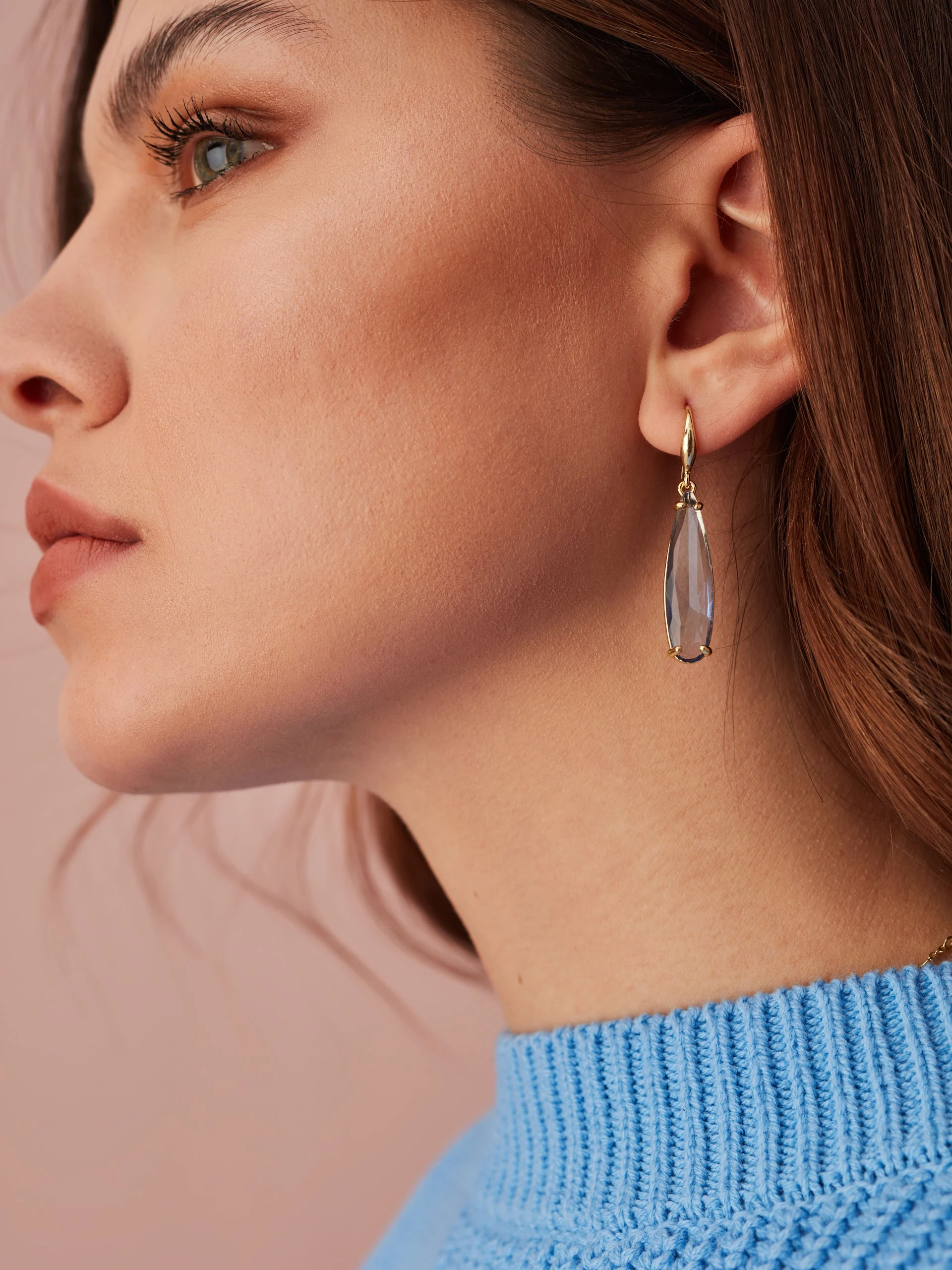LONG BLUE EARRINGS