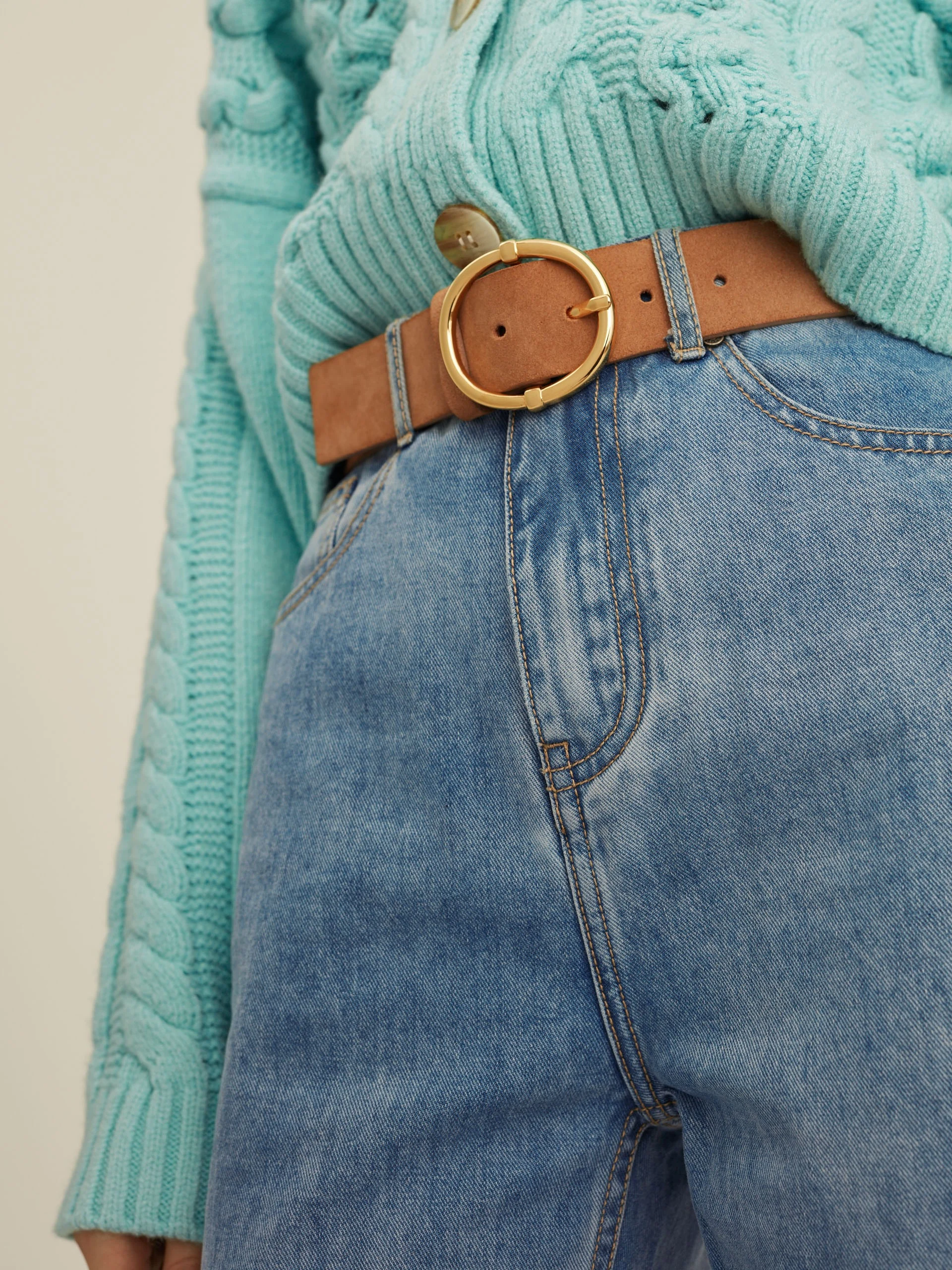 BROWN SUEDE BELT