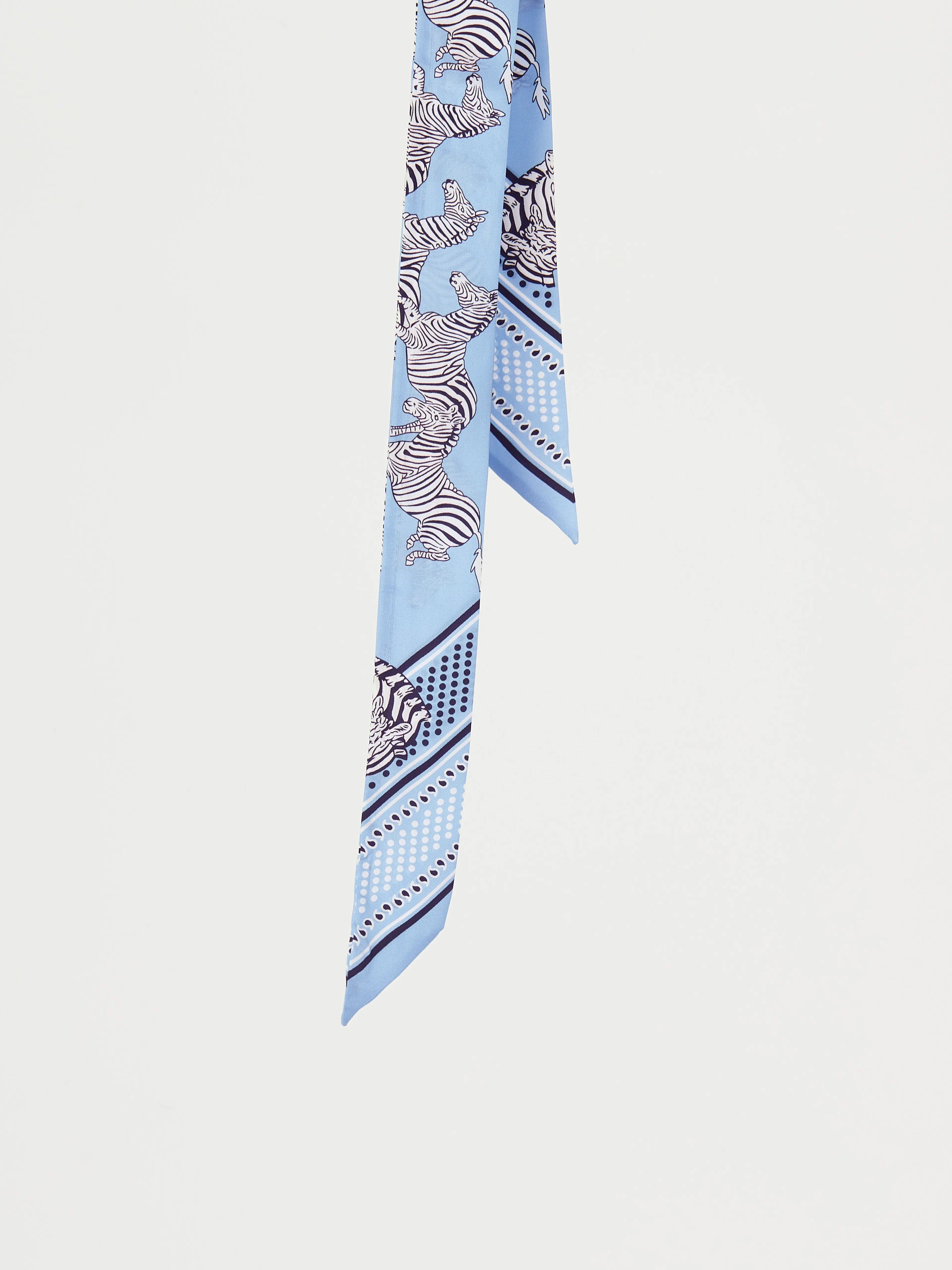 Blue silk scarf