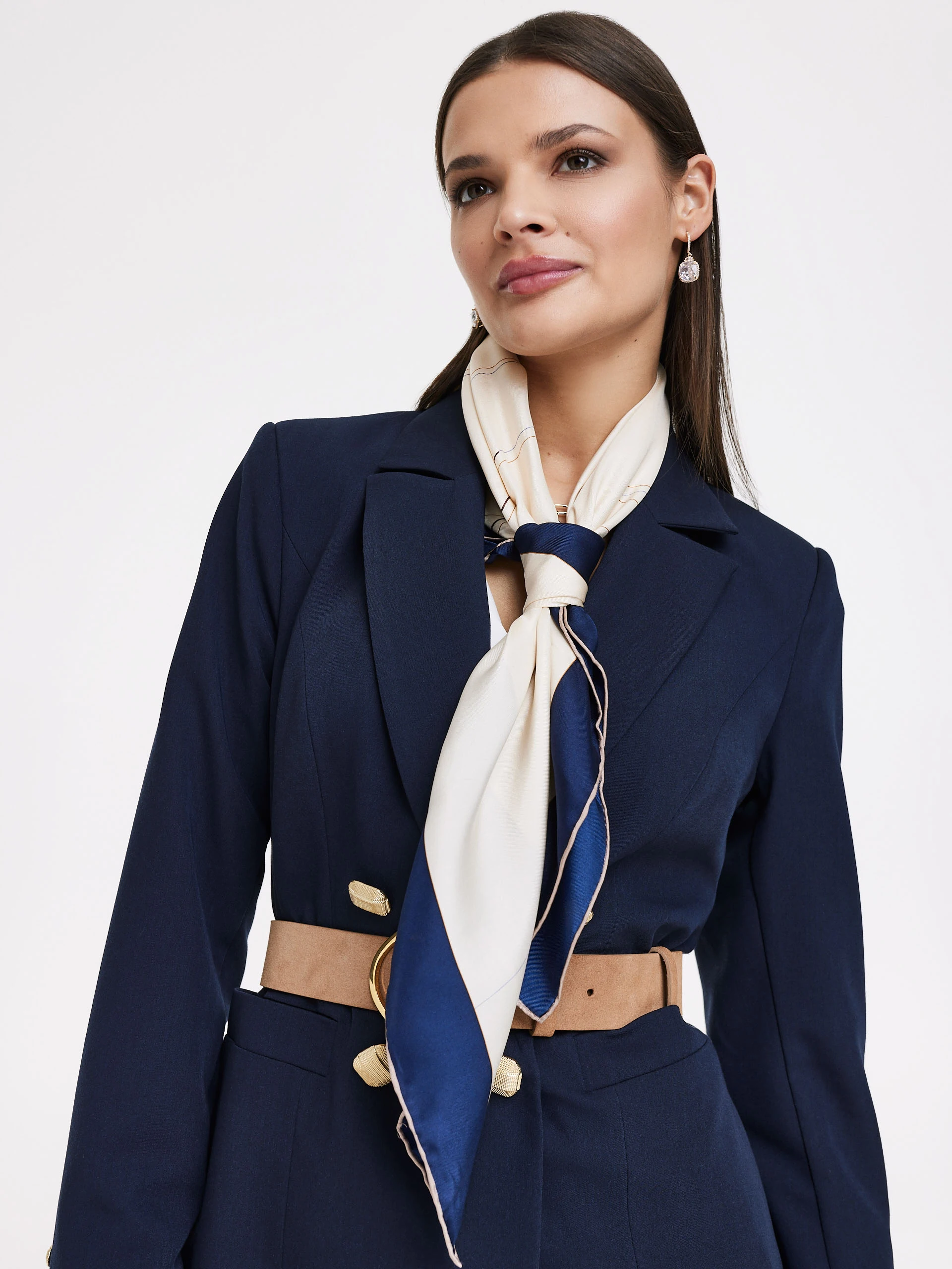 Silk gavroche in bright color