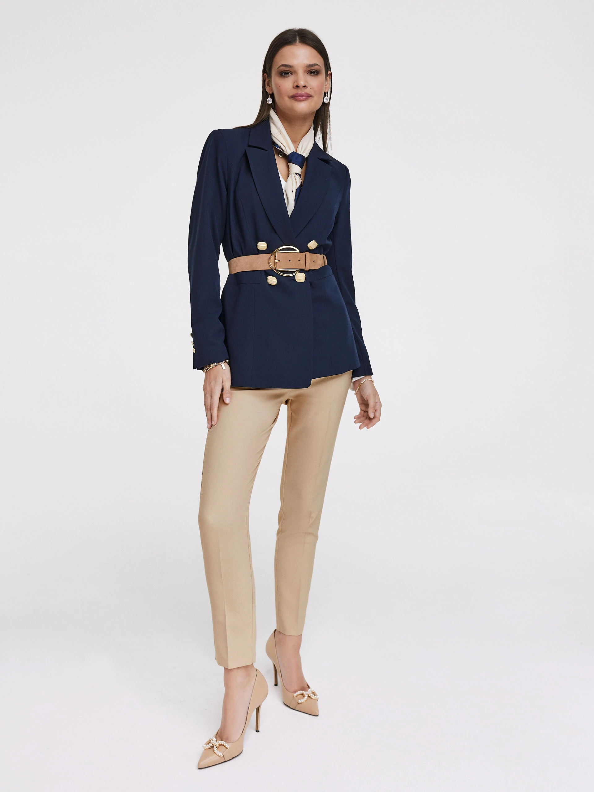 Silk gavroche in bright color