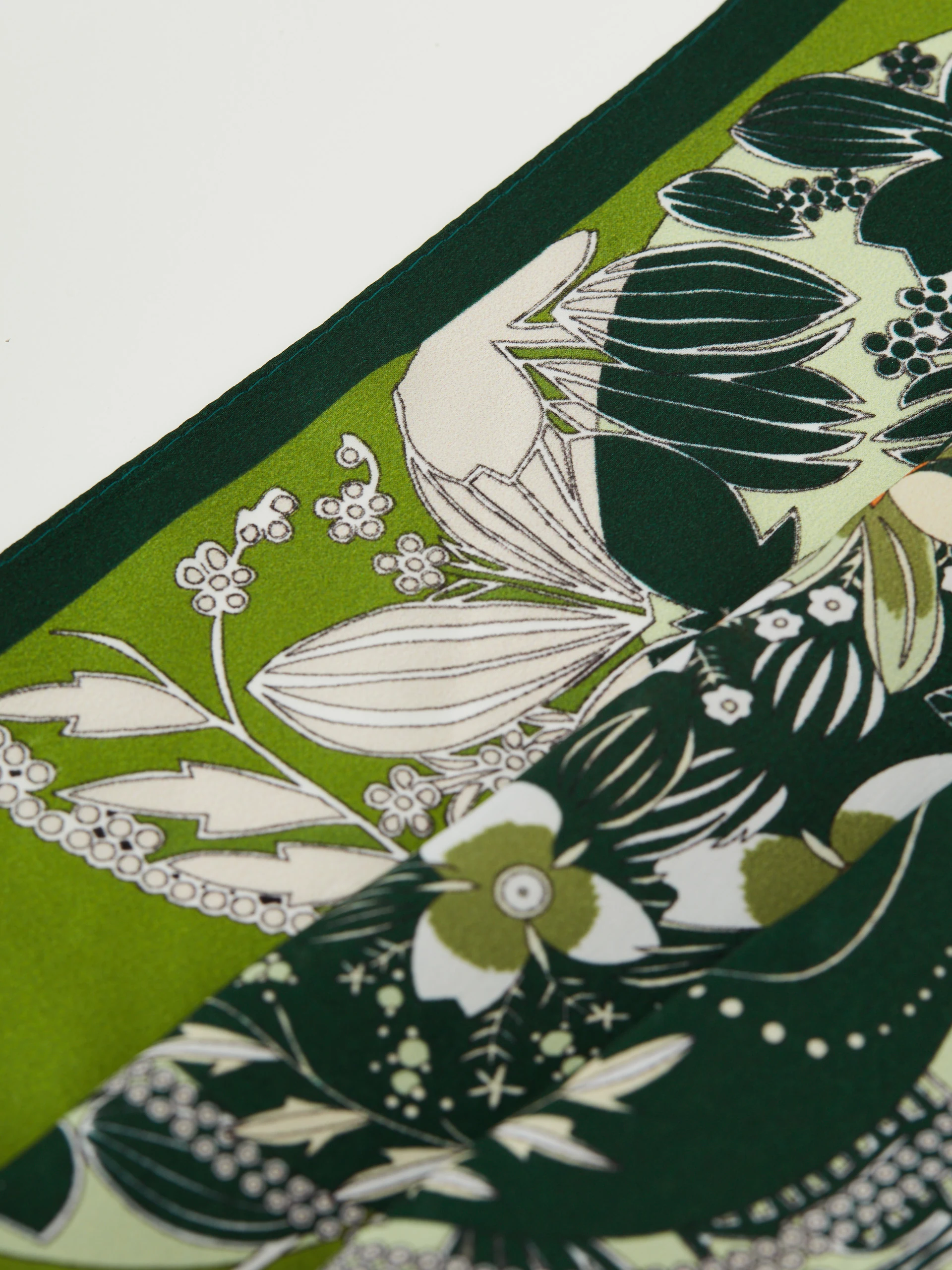 Green silk scarf