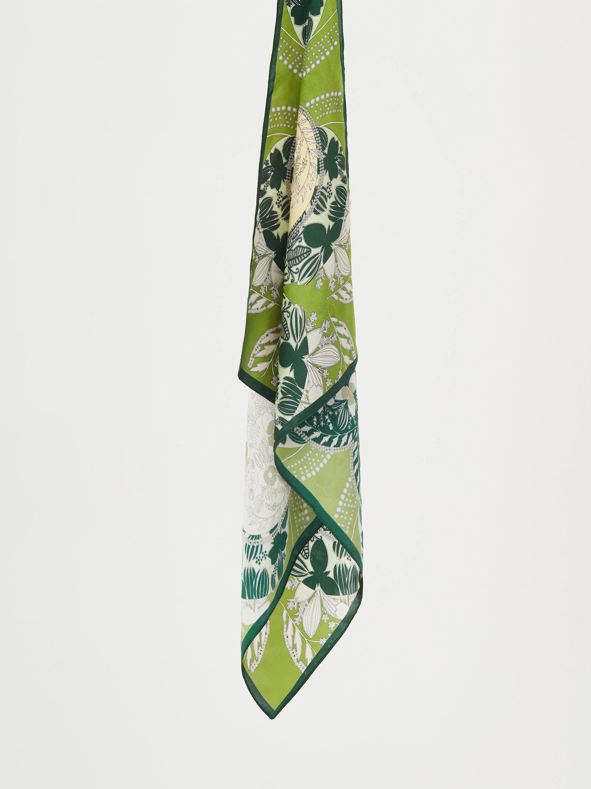 Green silk scarf