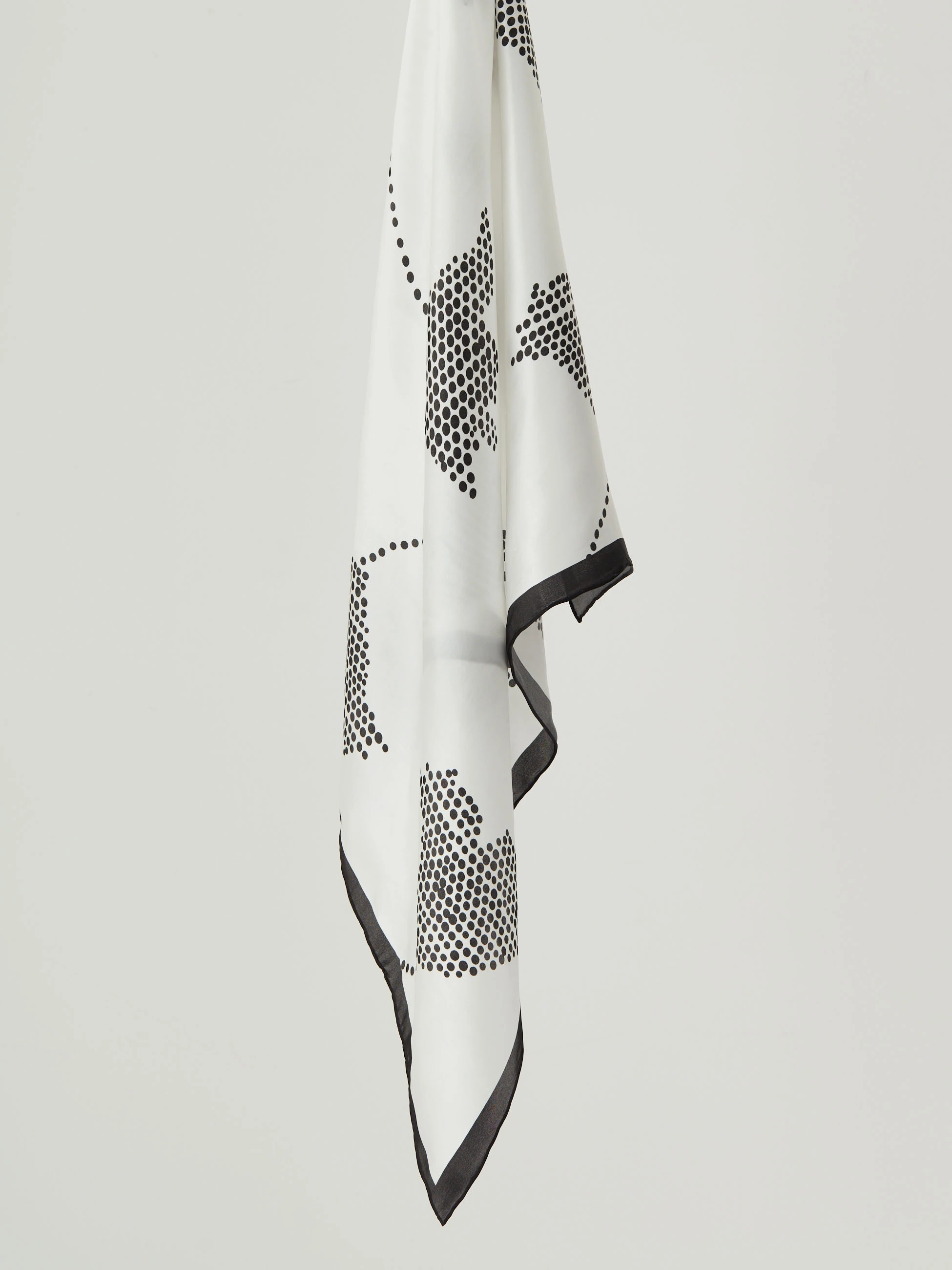 Black and white silk gavroshka
