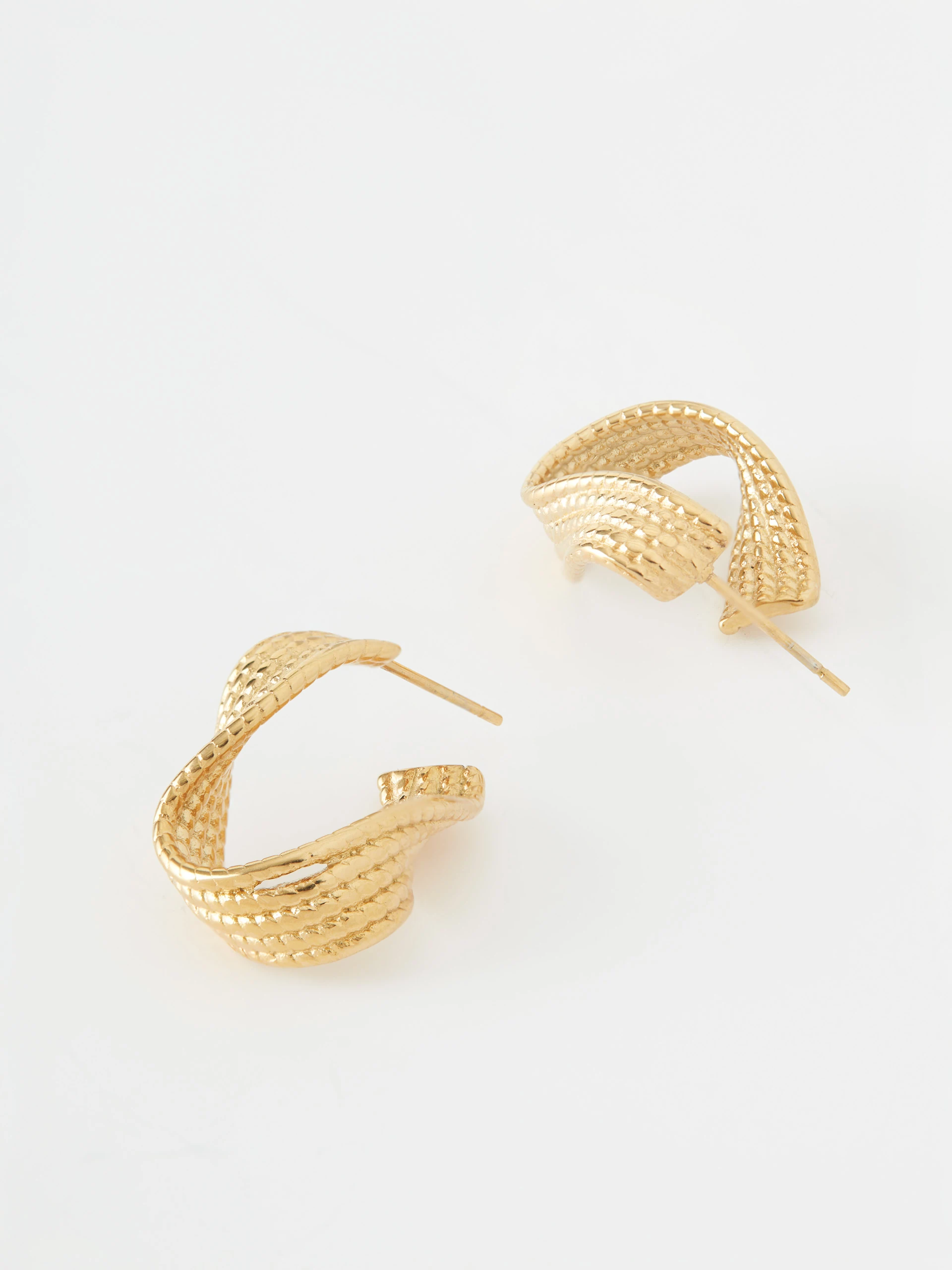 Delicate gold earrings