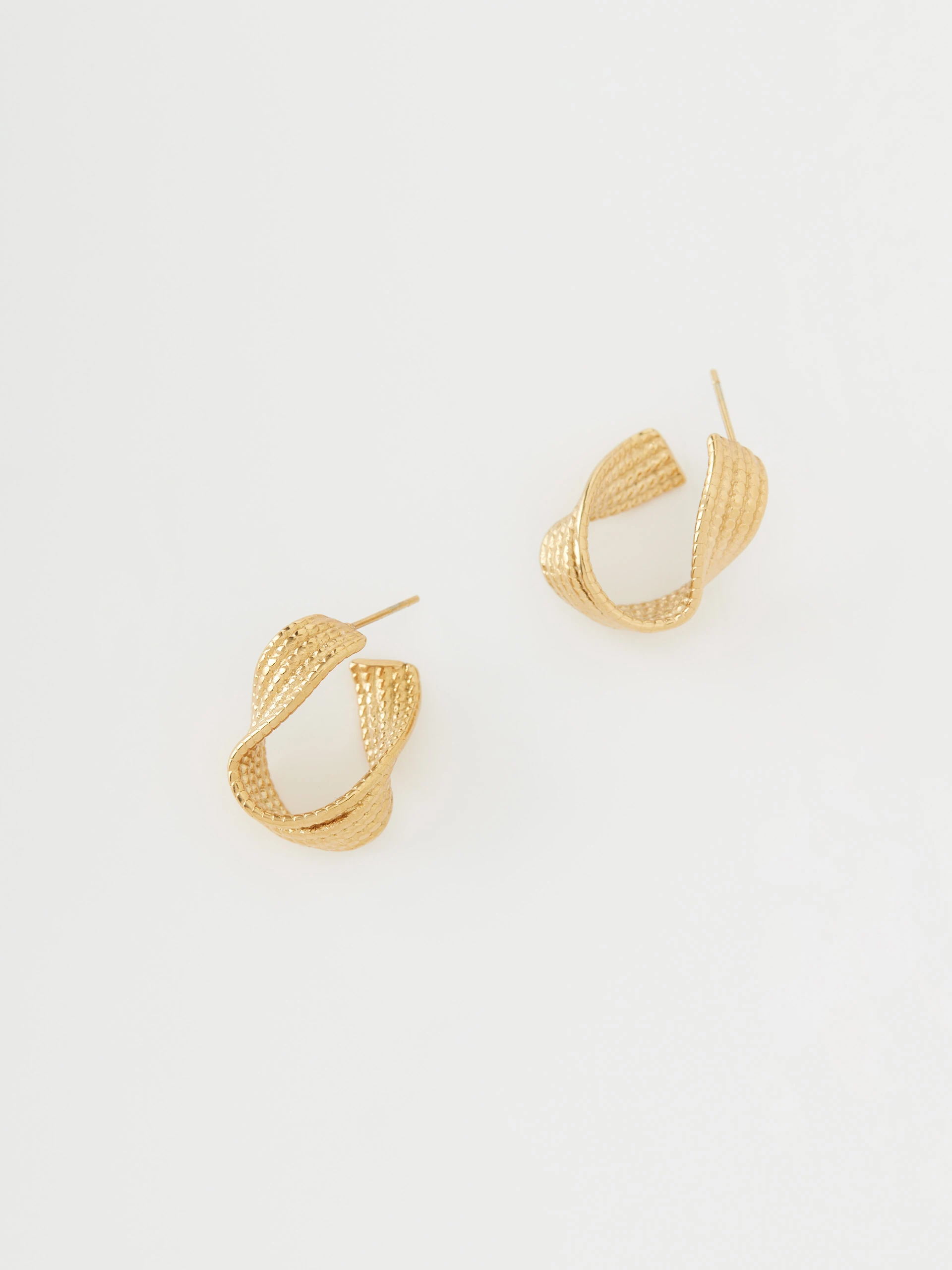 Delicate gold earrings