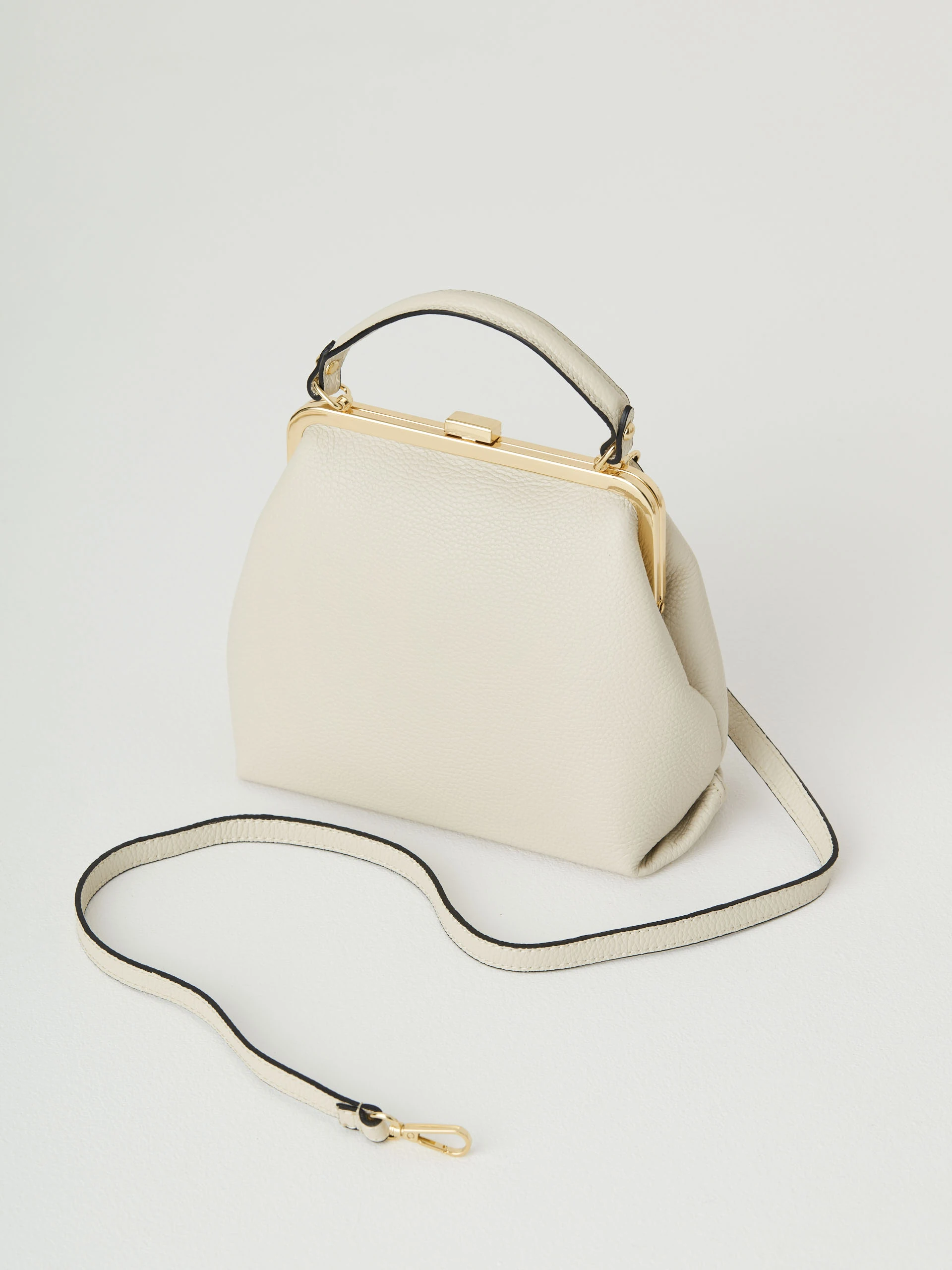Cream pouch bag