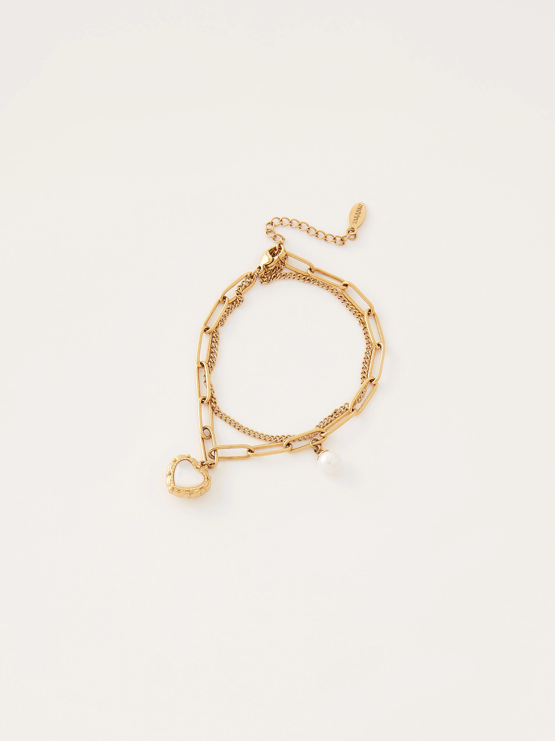 Bracelet with heart-shaped pendant