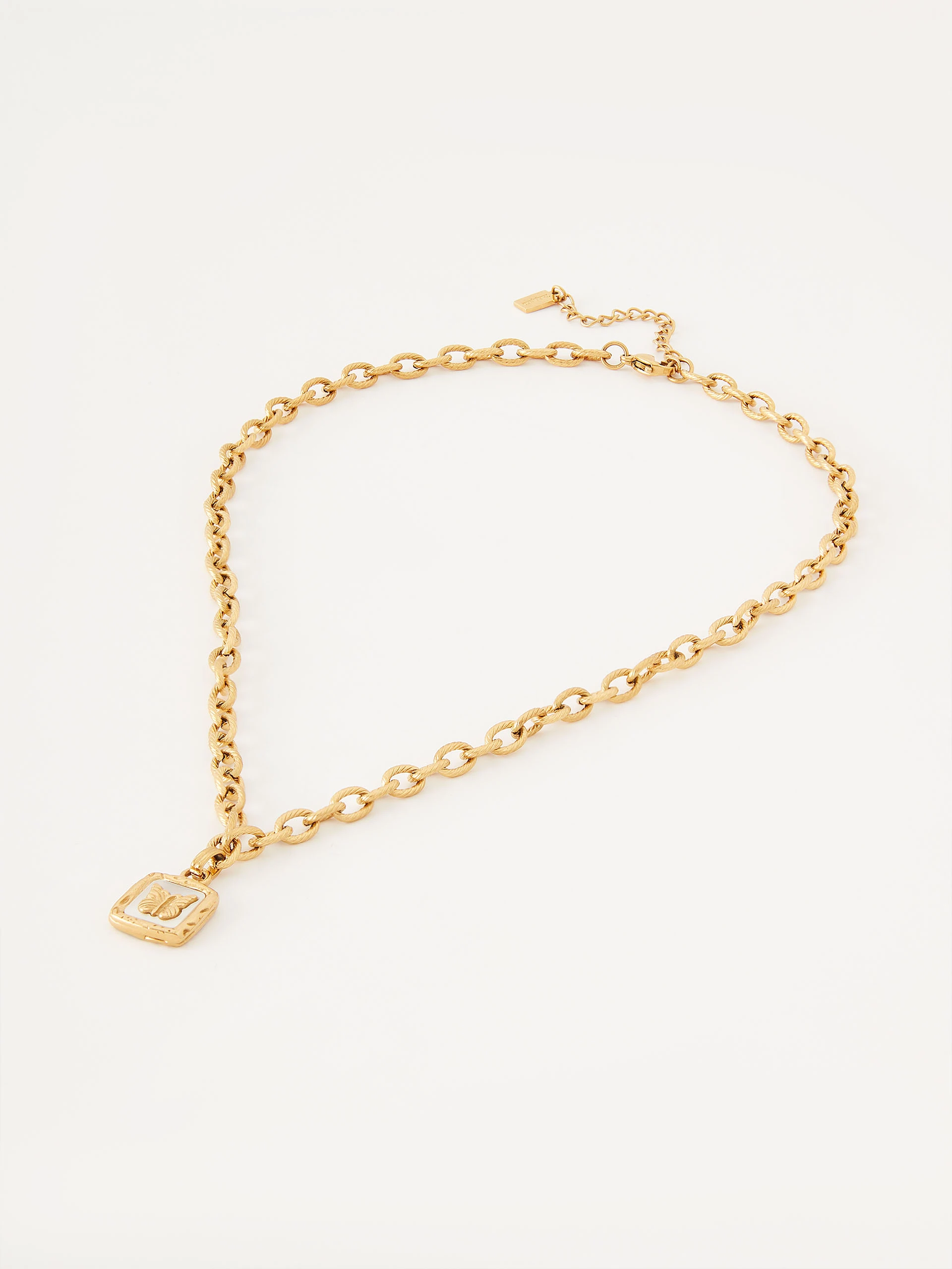 Chain with decorative butterfly in stainless steel