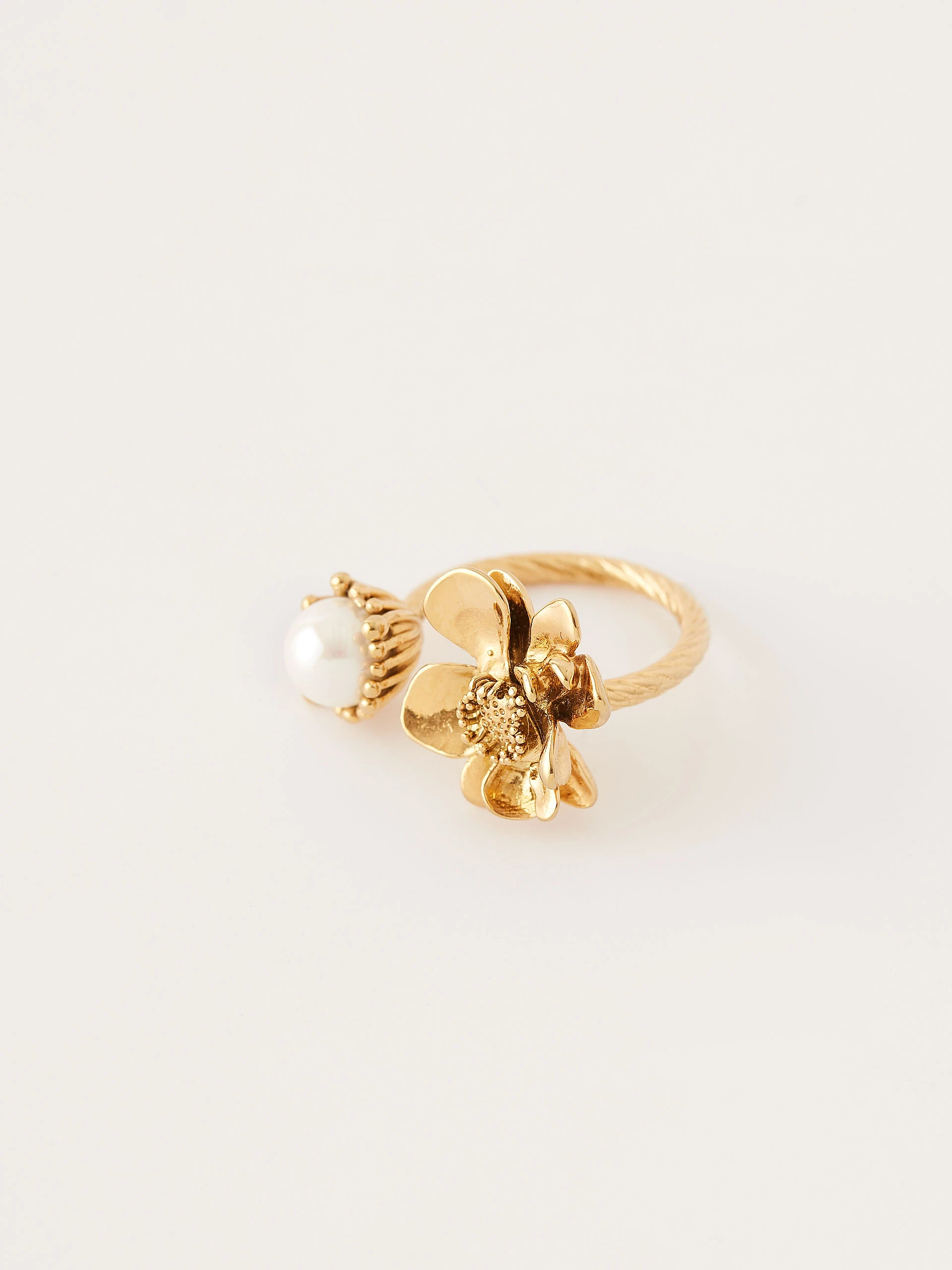 Steel ring in gold color one size