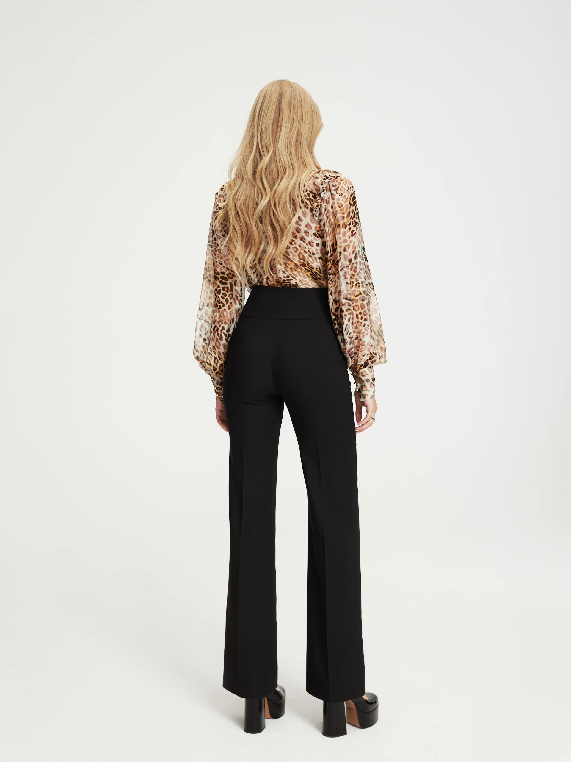 Silk shirt with animal pattern