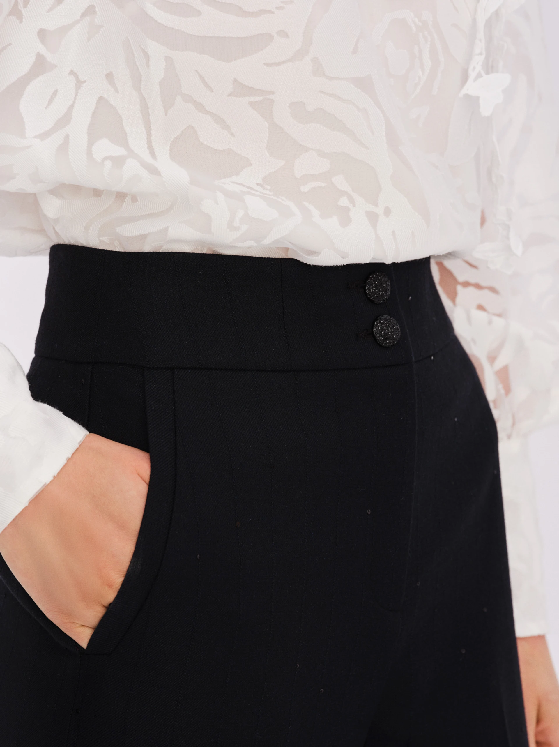 Suit pants with sequin detail