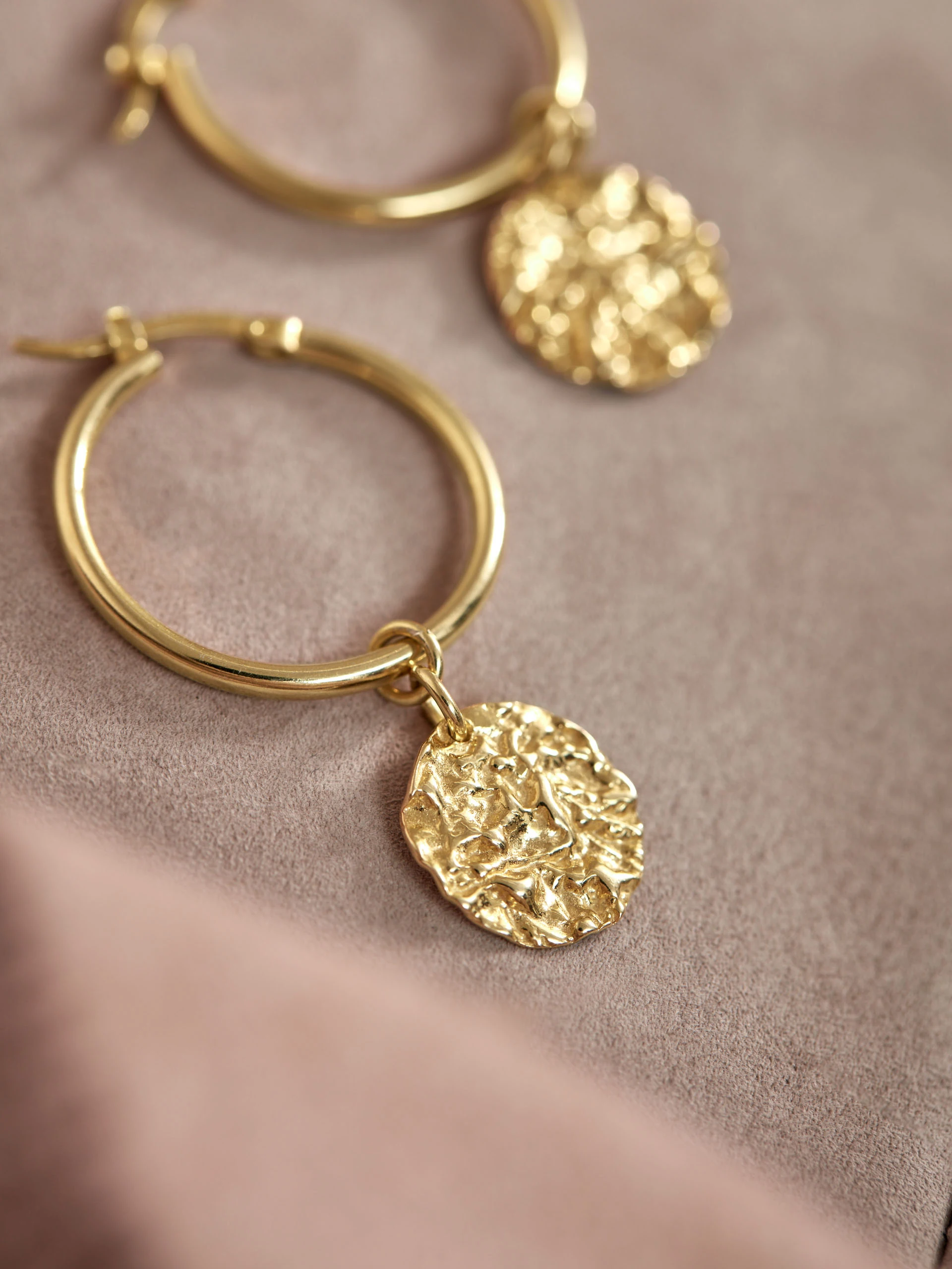 GOLD PLATED HOOPS EARRINGS