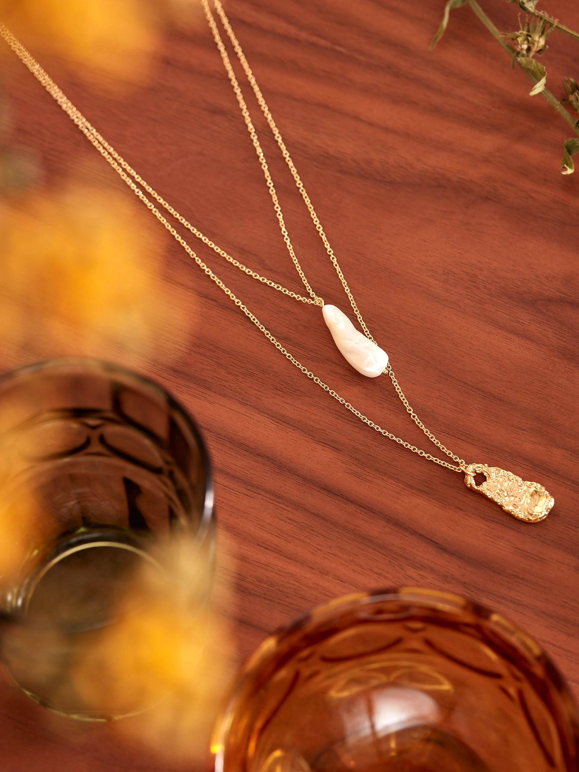 GOLD PLATED CASCADE NECKLACE