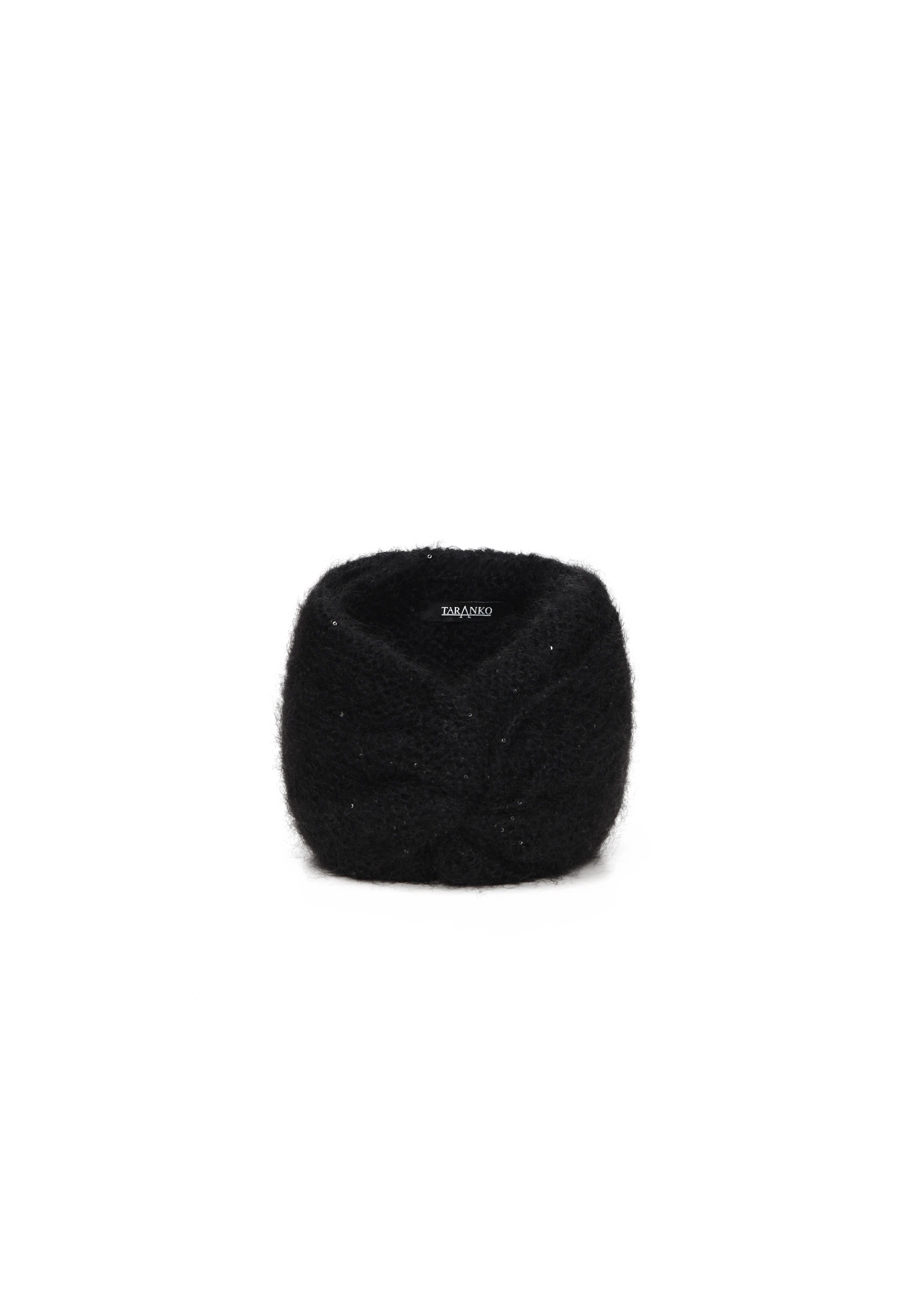 BLACK MOHAIR HEADBAND