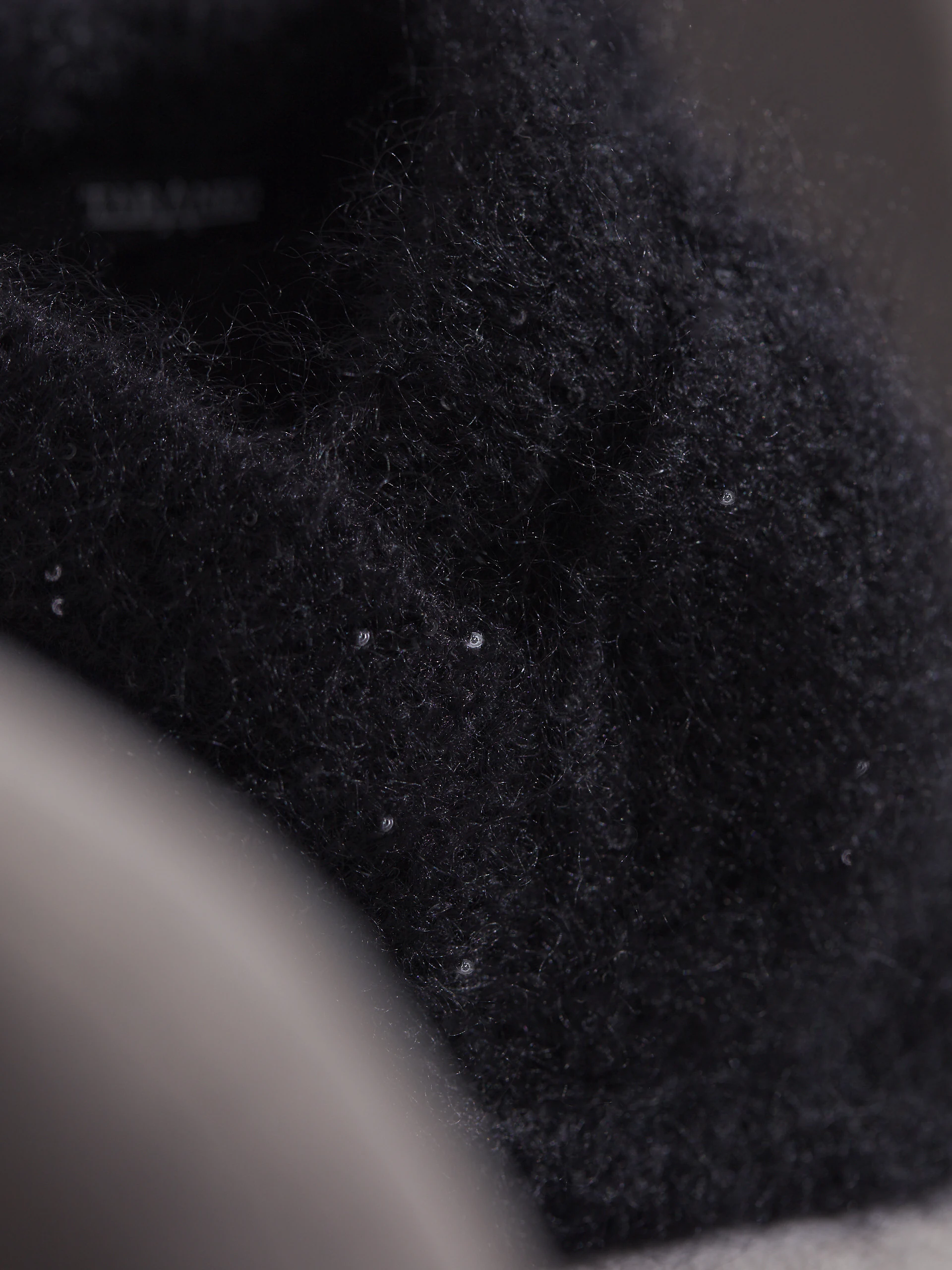 BLACK MOHAIR HEADBAND