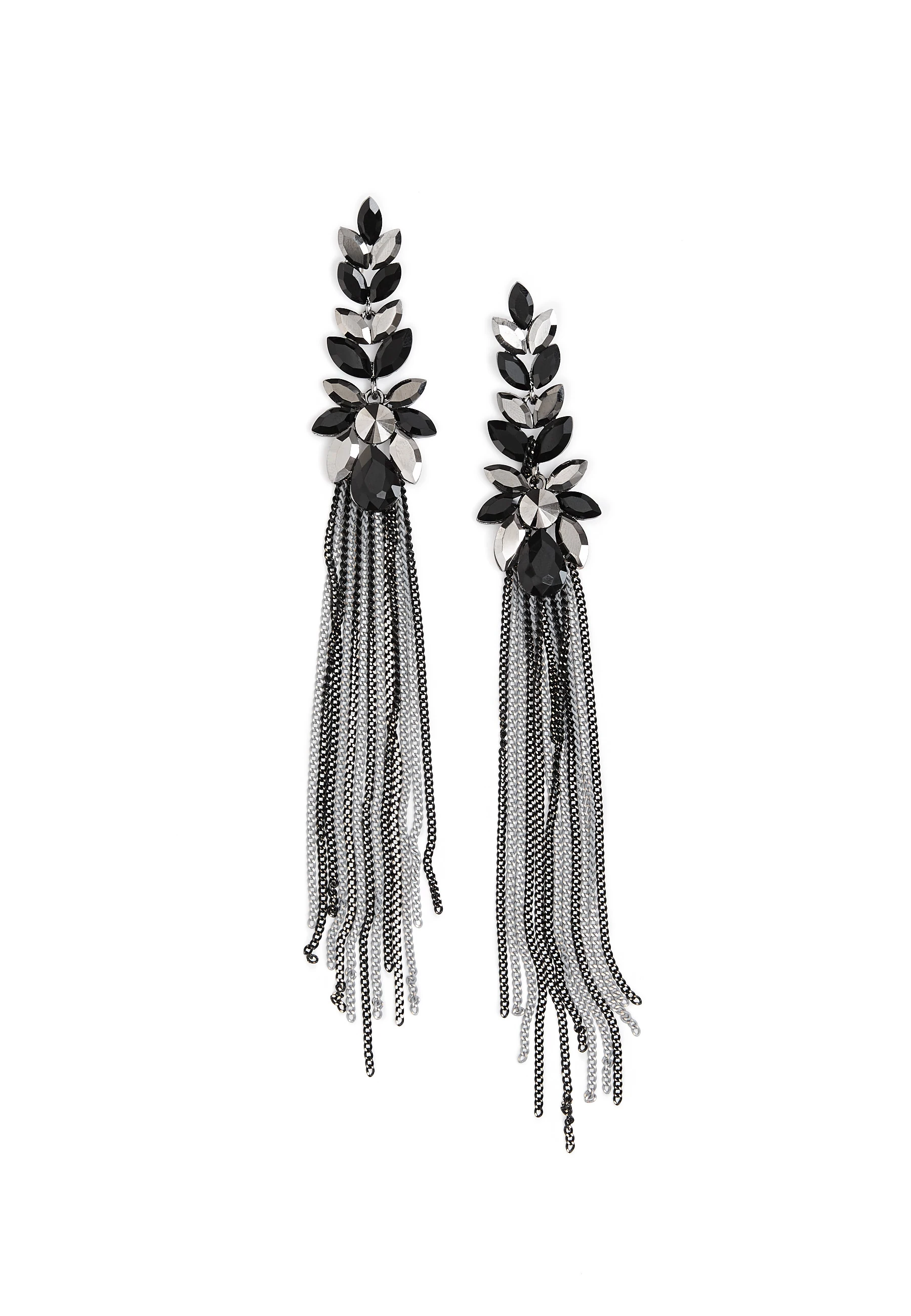 LONG BLACK EARRINGS