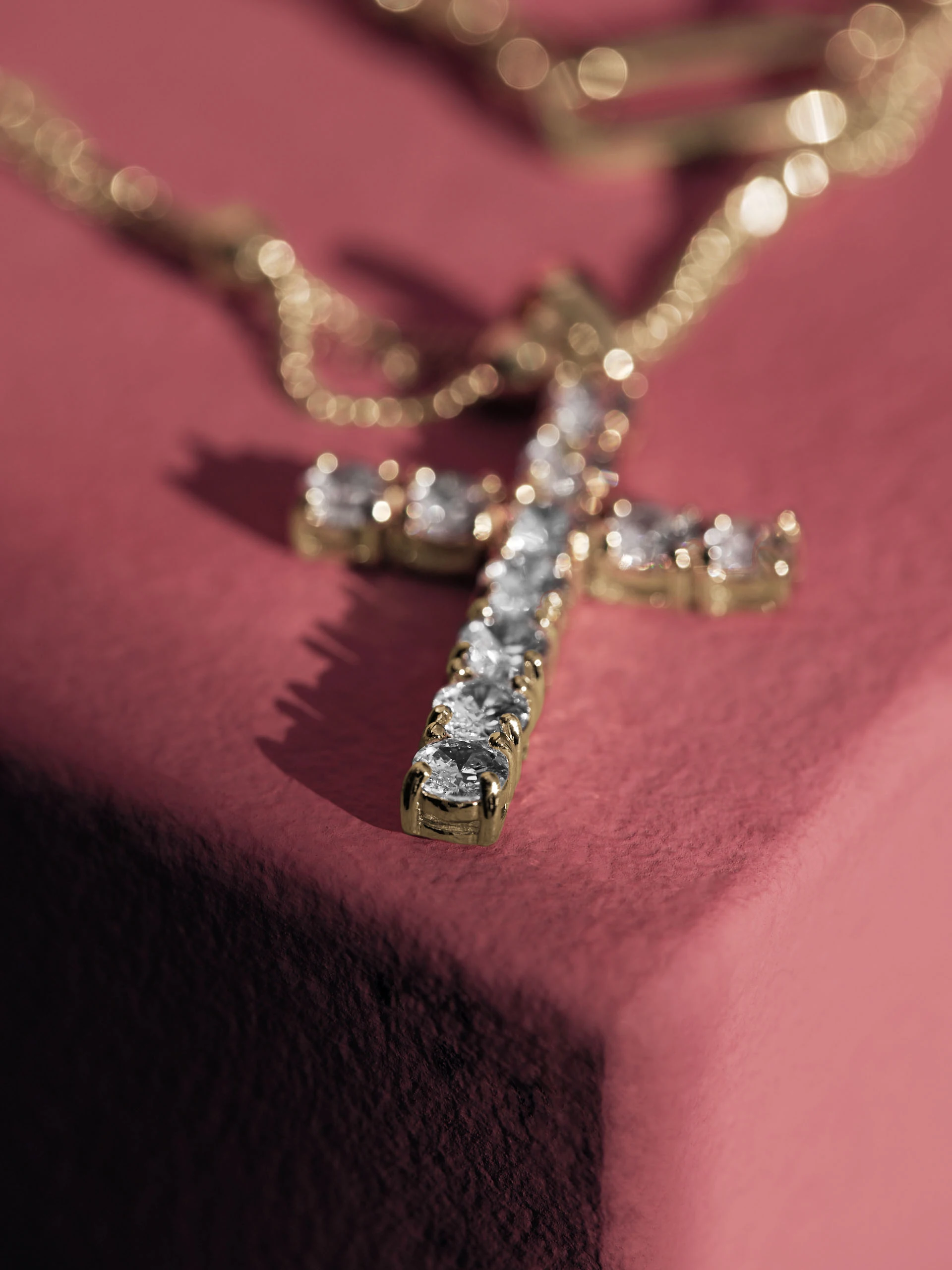 CASCADING CROSS NECKLACE