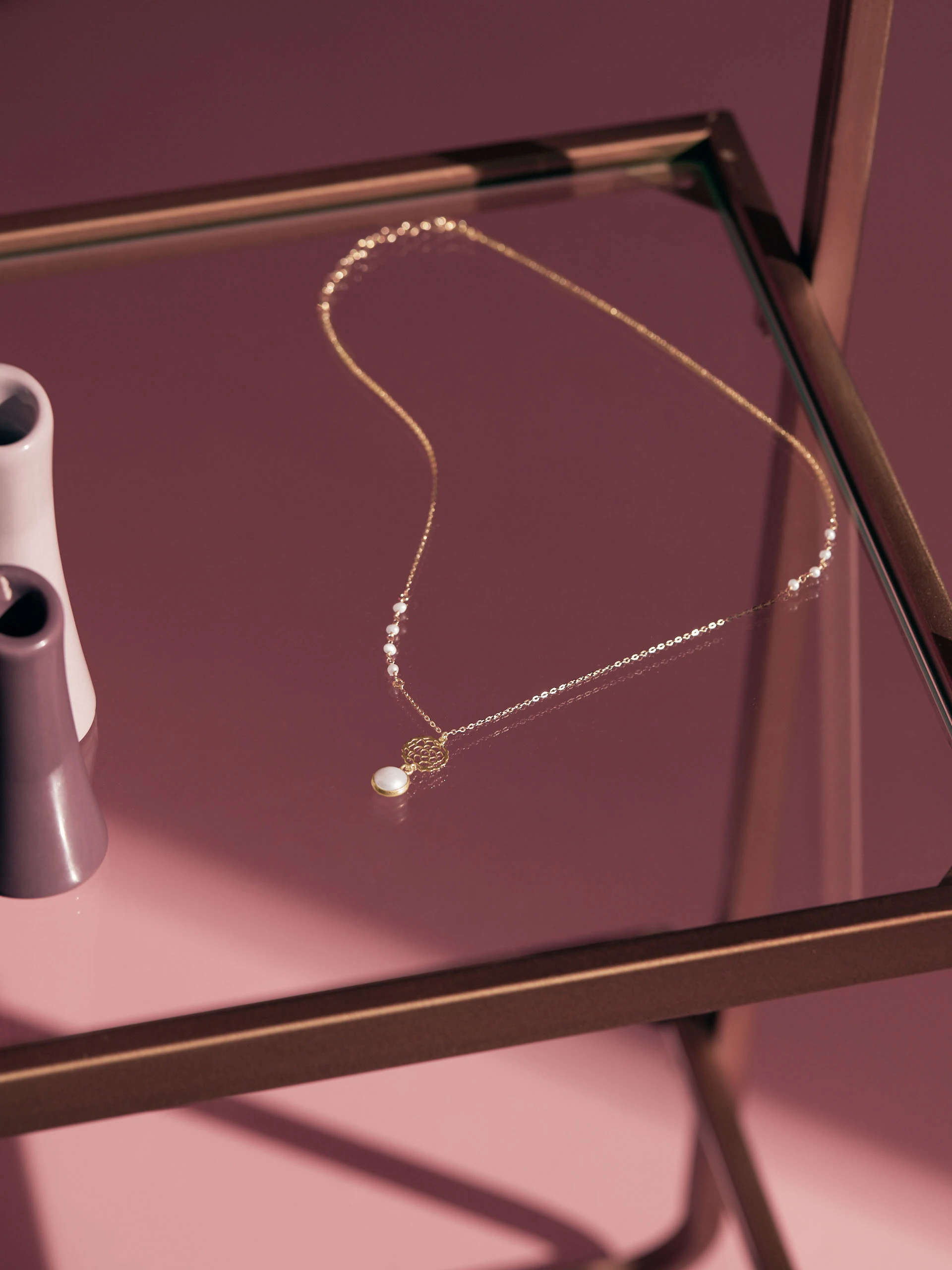 GOLD PLATED PEARL NECKLACE