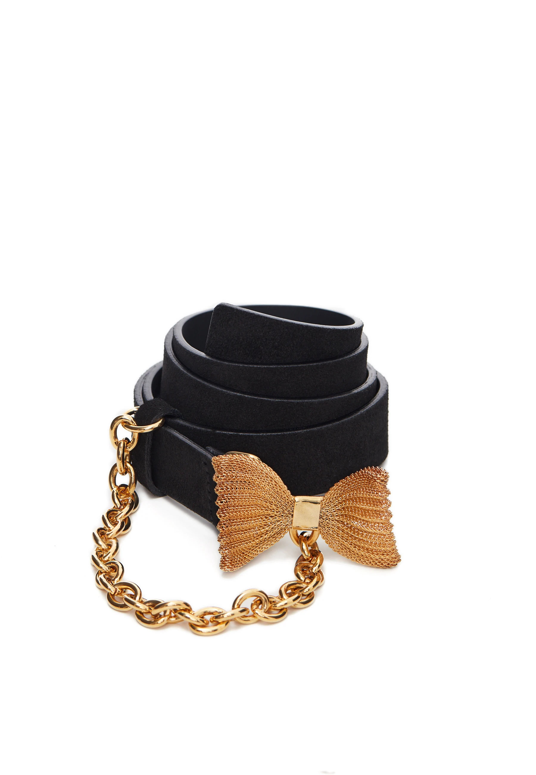 LEATHER BELT WITH BOW