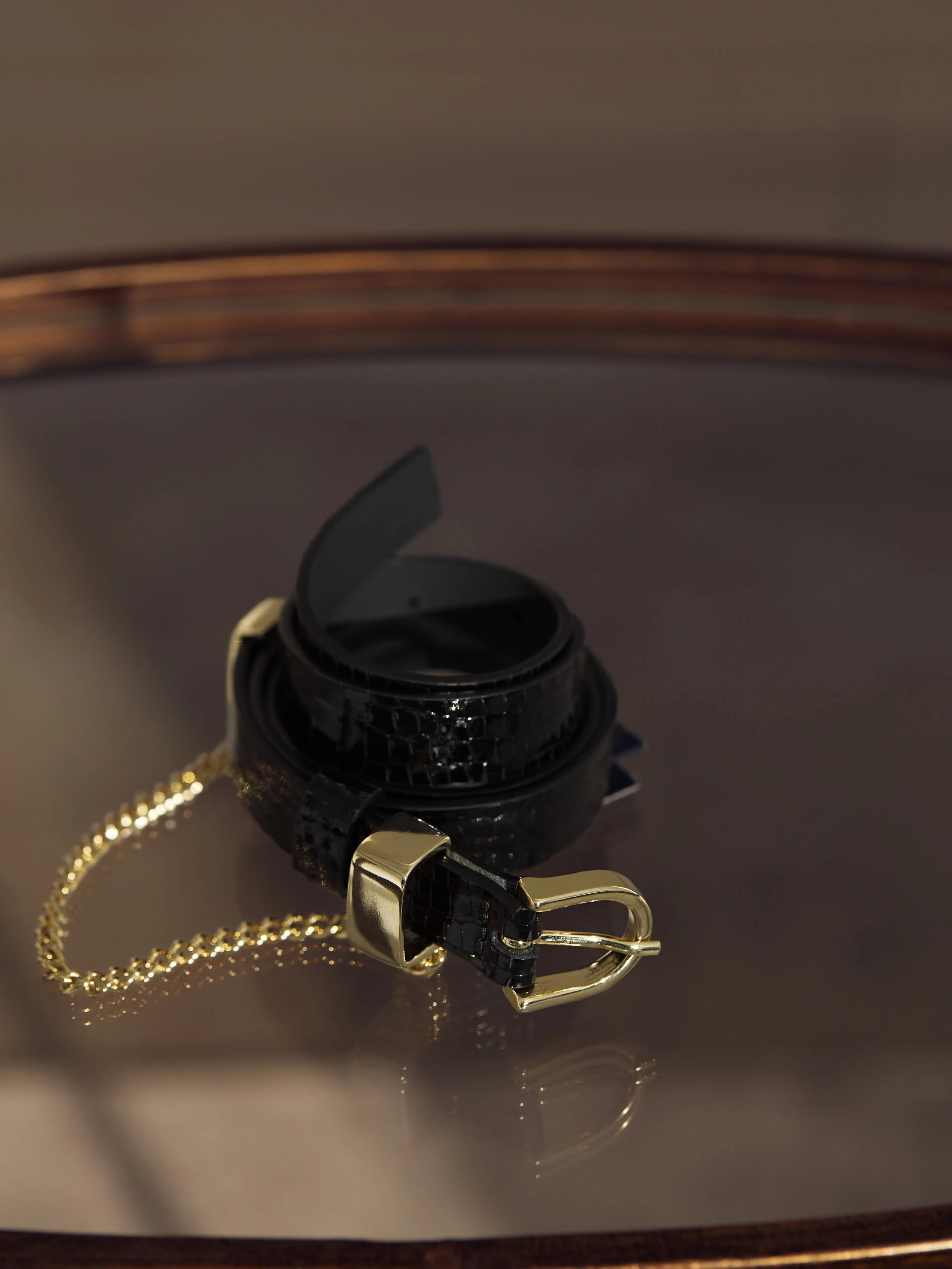 BLACK BELT WITH CHAIN