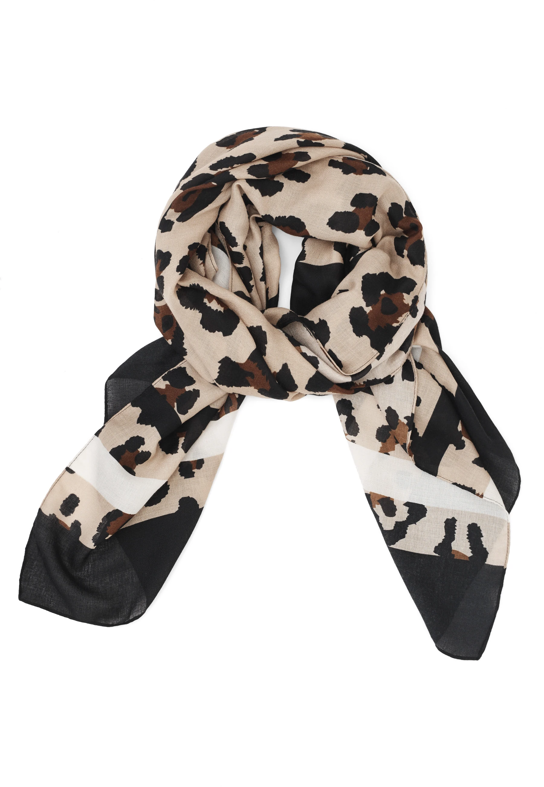 BEIGE CAMOUFLAGE SCARF